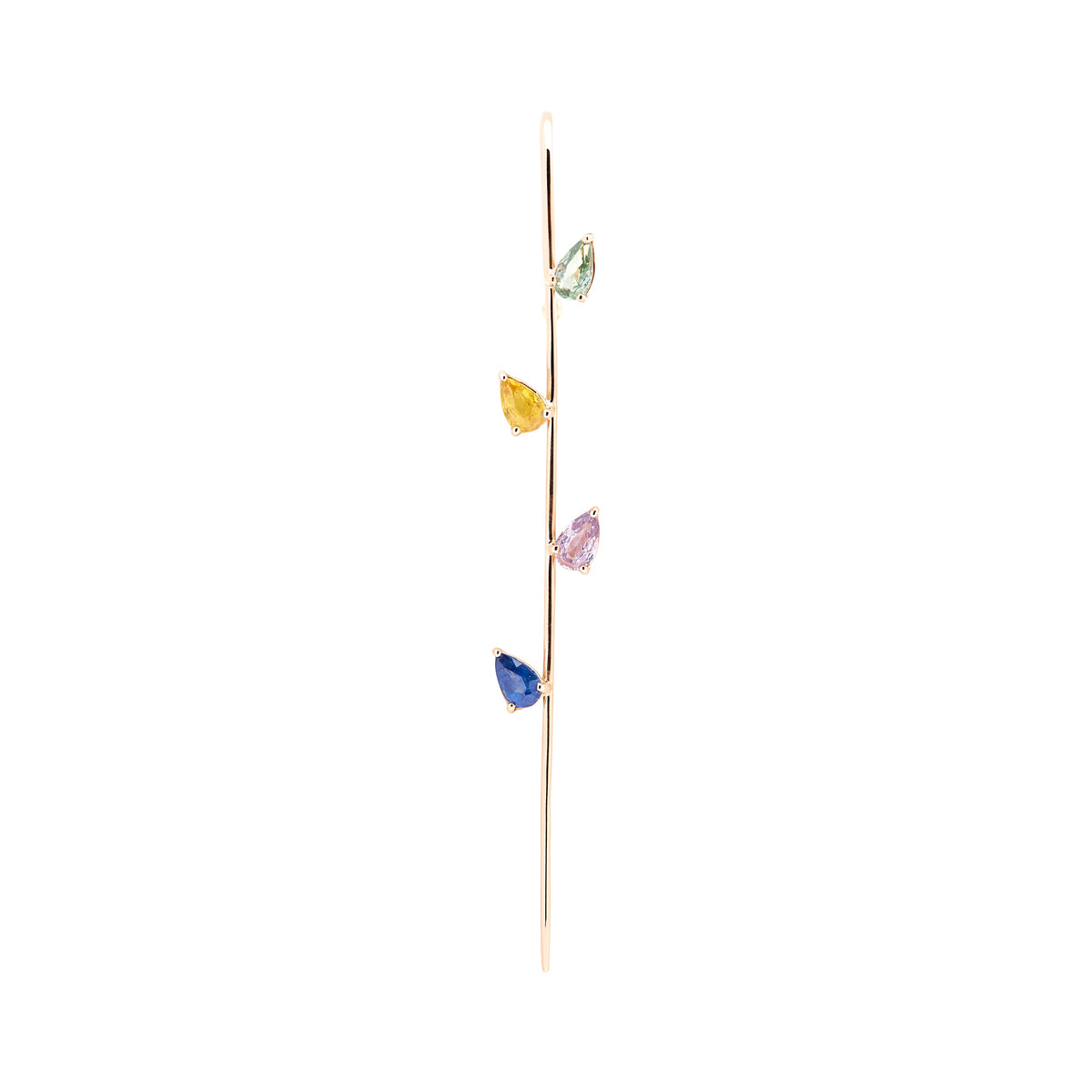 Long Ear Cuff - Sapphires