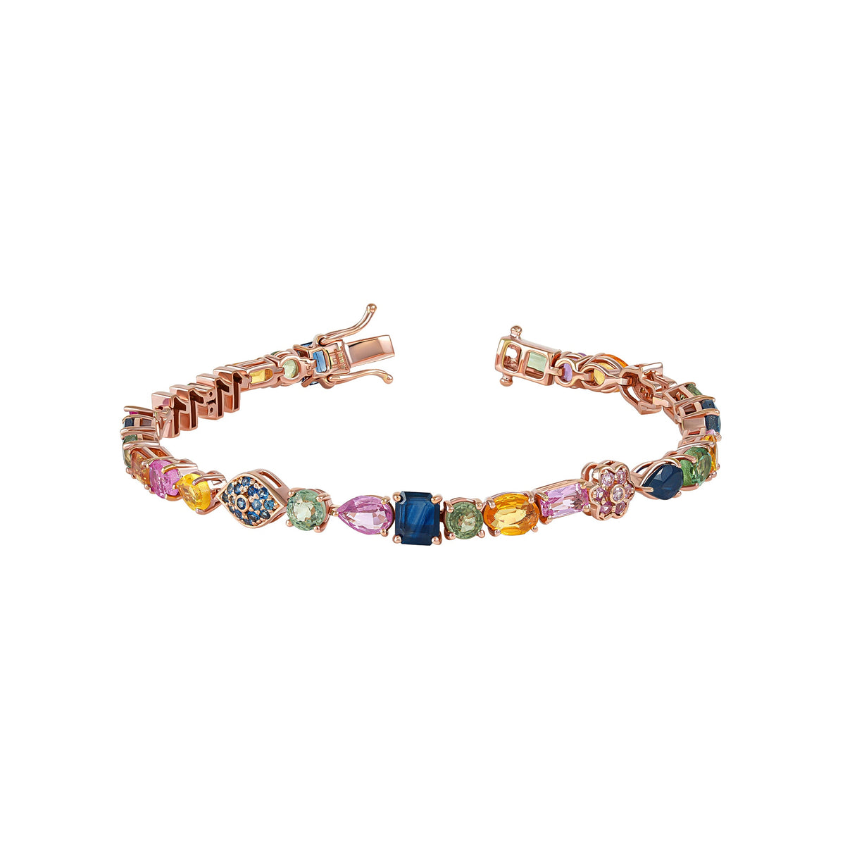 Lucky rainbow riviere bracelet