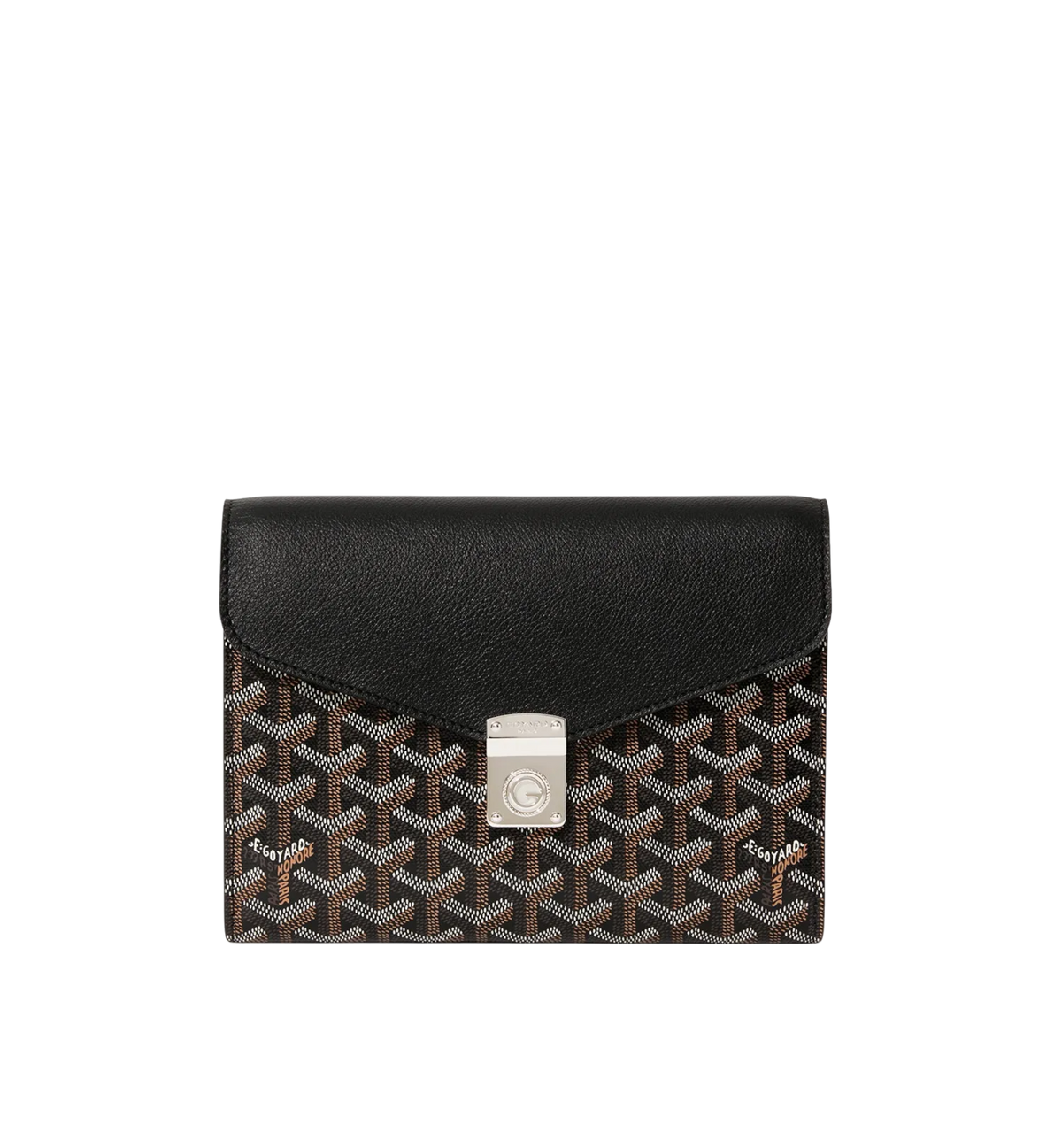 Goyard Chypre Wallet Pouch Black Goyardine Canvas