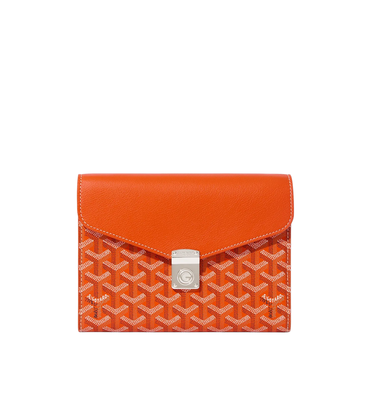 Goyard Chypre Wallet Pouch Orange Goyardine Canvas
