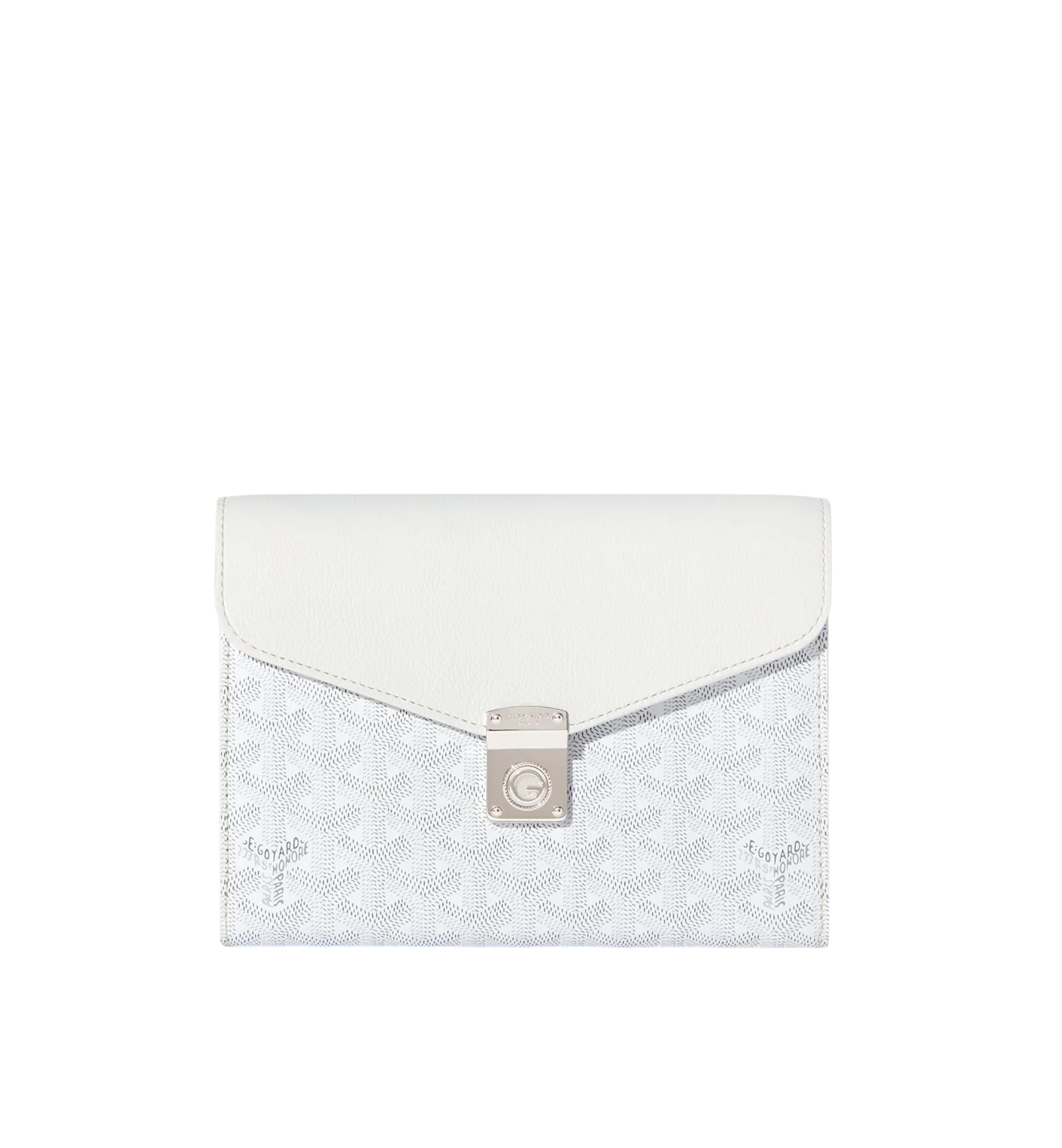 Goyard Chypre Wallet Pouch White Goyardine Canvas