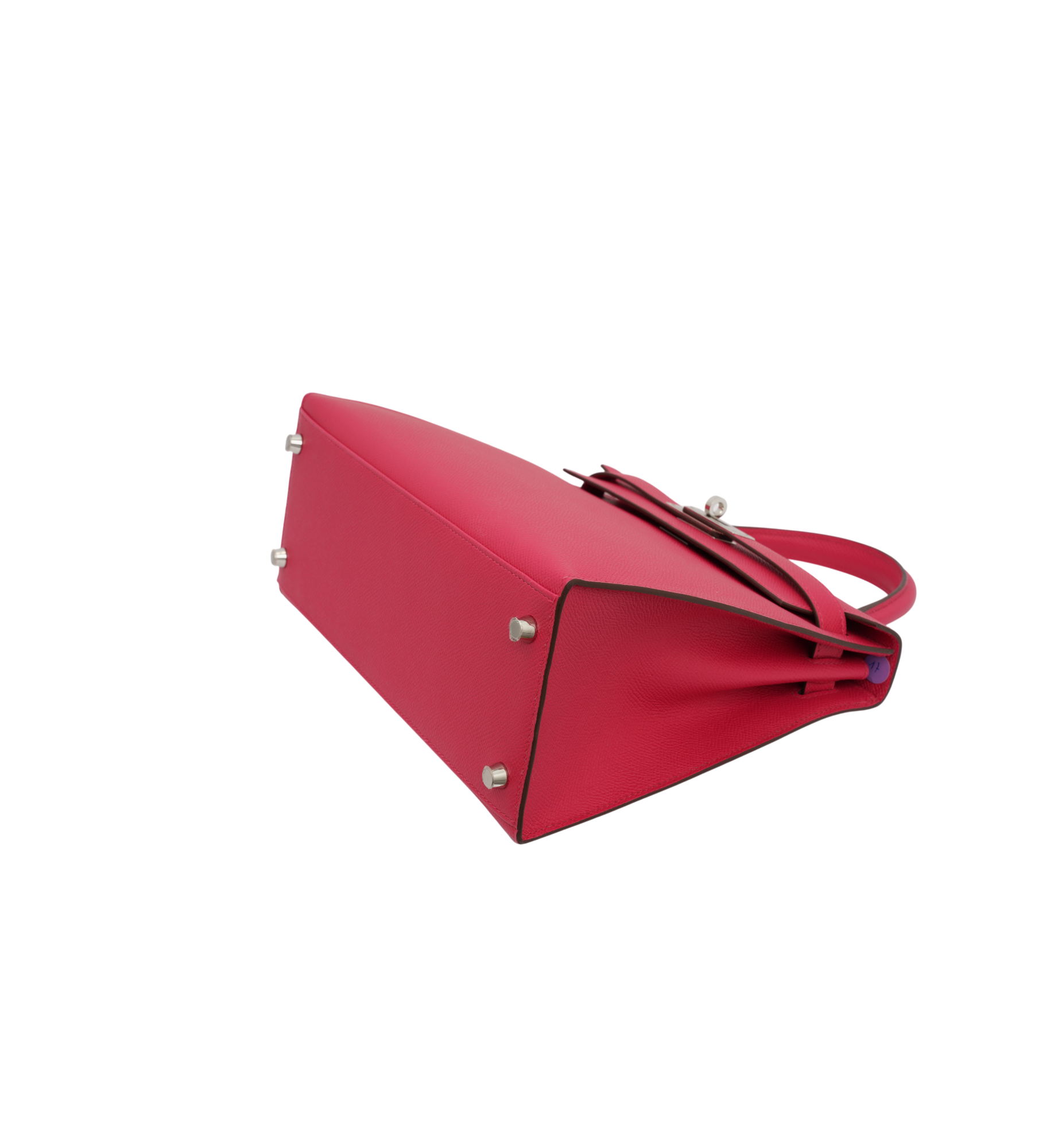 Hermès Kelly 28 Sellier Rose Extreme (I6) Epsom PHW