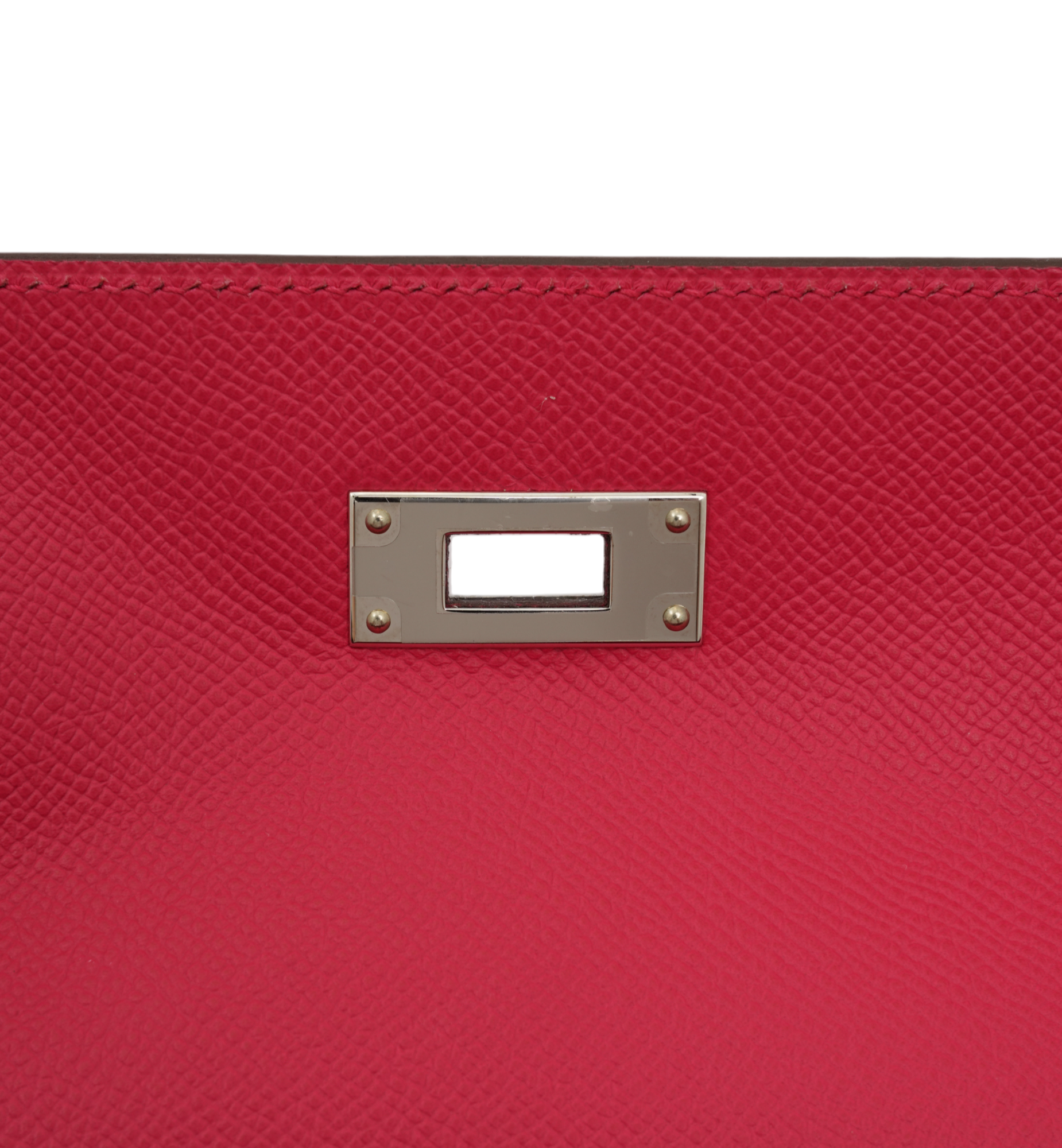 Hermès Kelly 28 Sellier Rose Extreme (I6) Epsom PHW