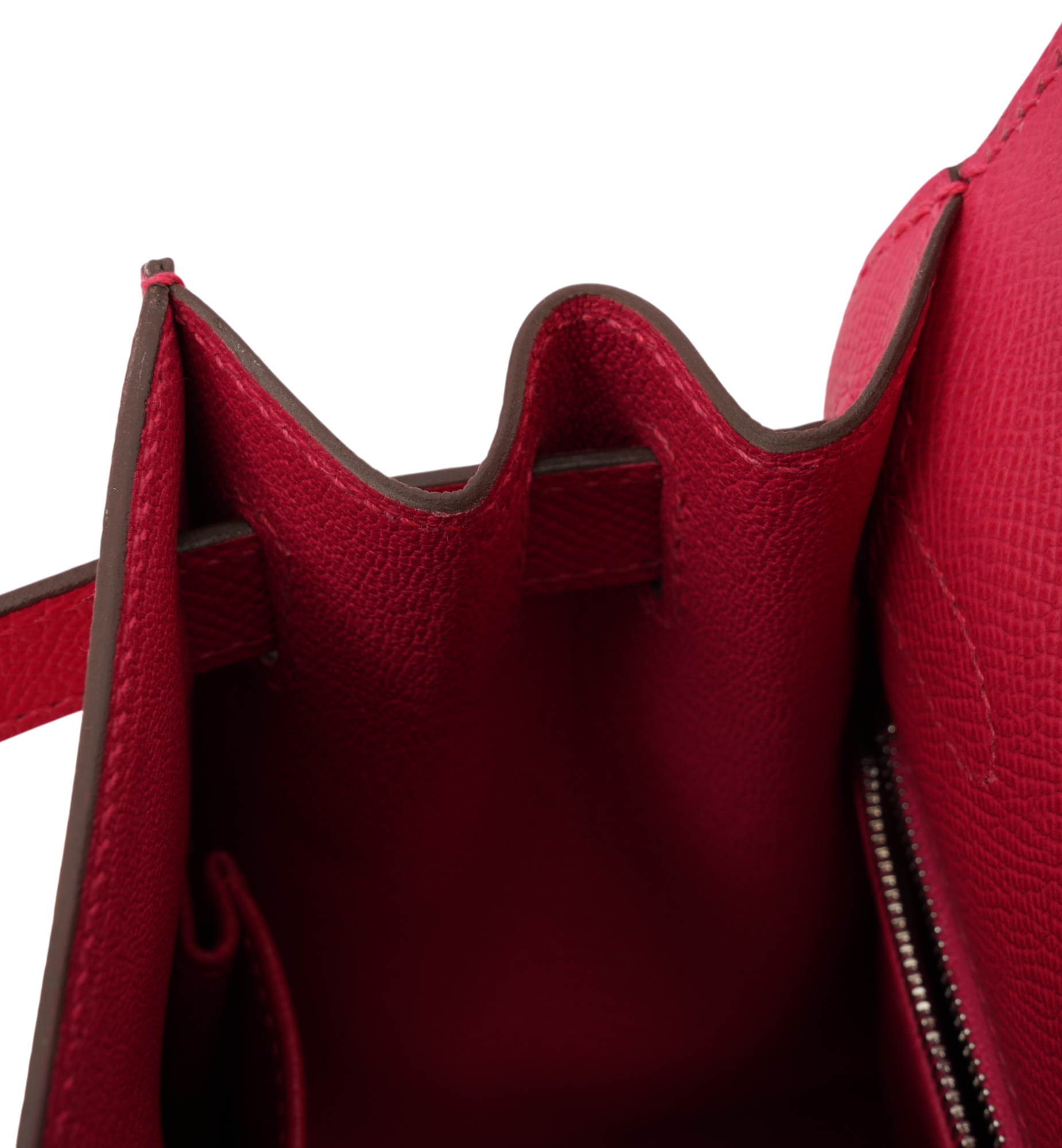 Hermès Kelly 28 Sellier Rose Extreme (I6) Epsom PHW