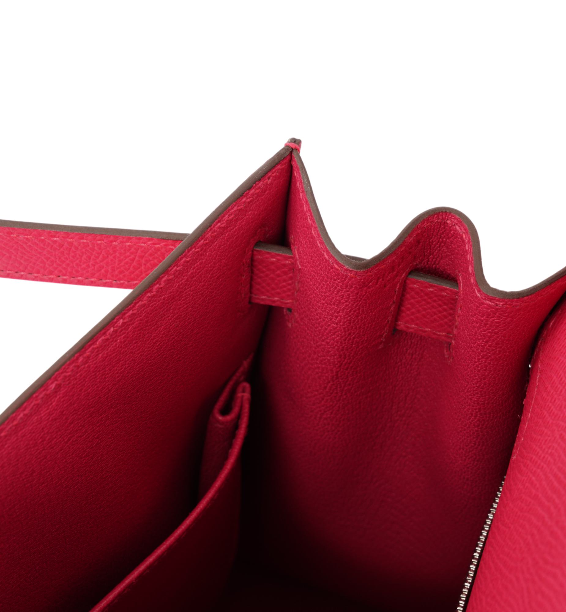 Hermès Kelly 28 Sellier Rose Extreme (I6) Epsom PHW