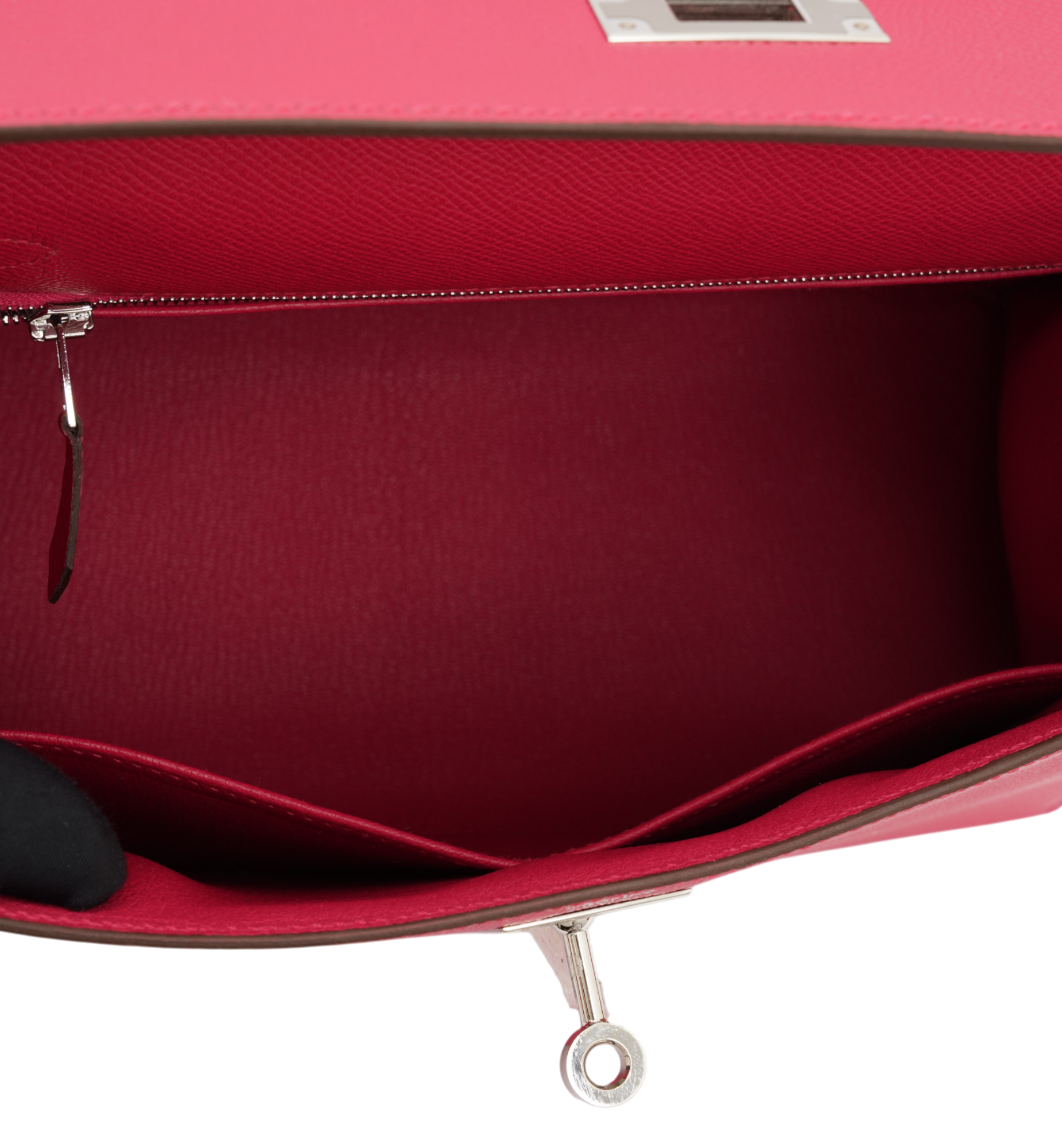 Hermès Kelly 28 Sellier Rose Extreme (I6) Epsom PHW