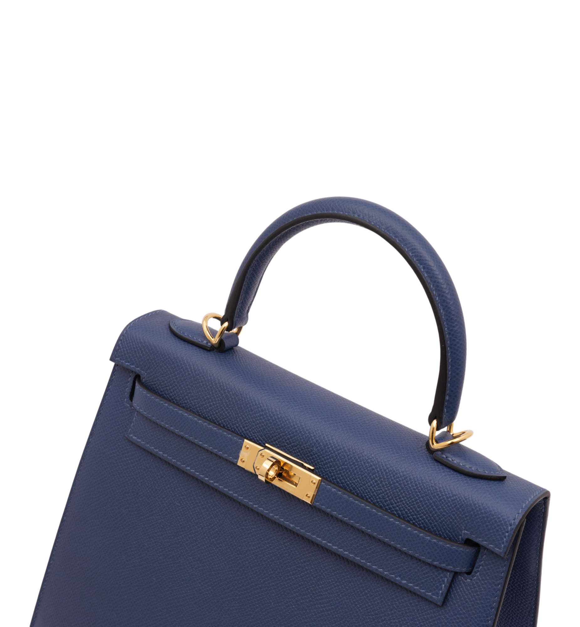 Hermès Kelly 25 Sellier Epsom Deep Blue (S4) GHW