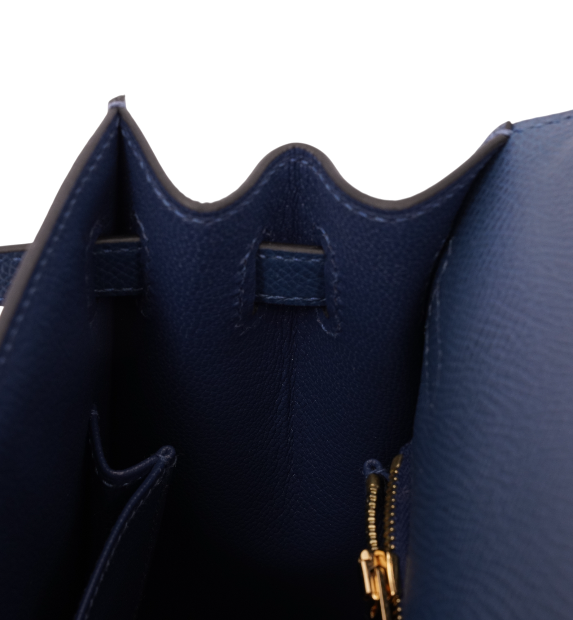 Hermès Kelly 25 Sellier Epsom Deep Blue (S4) GHW