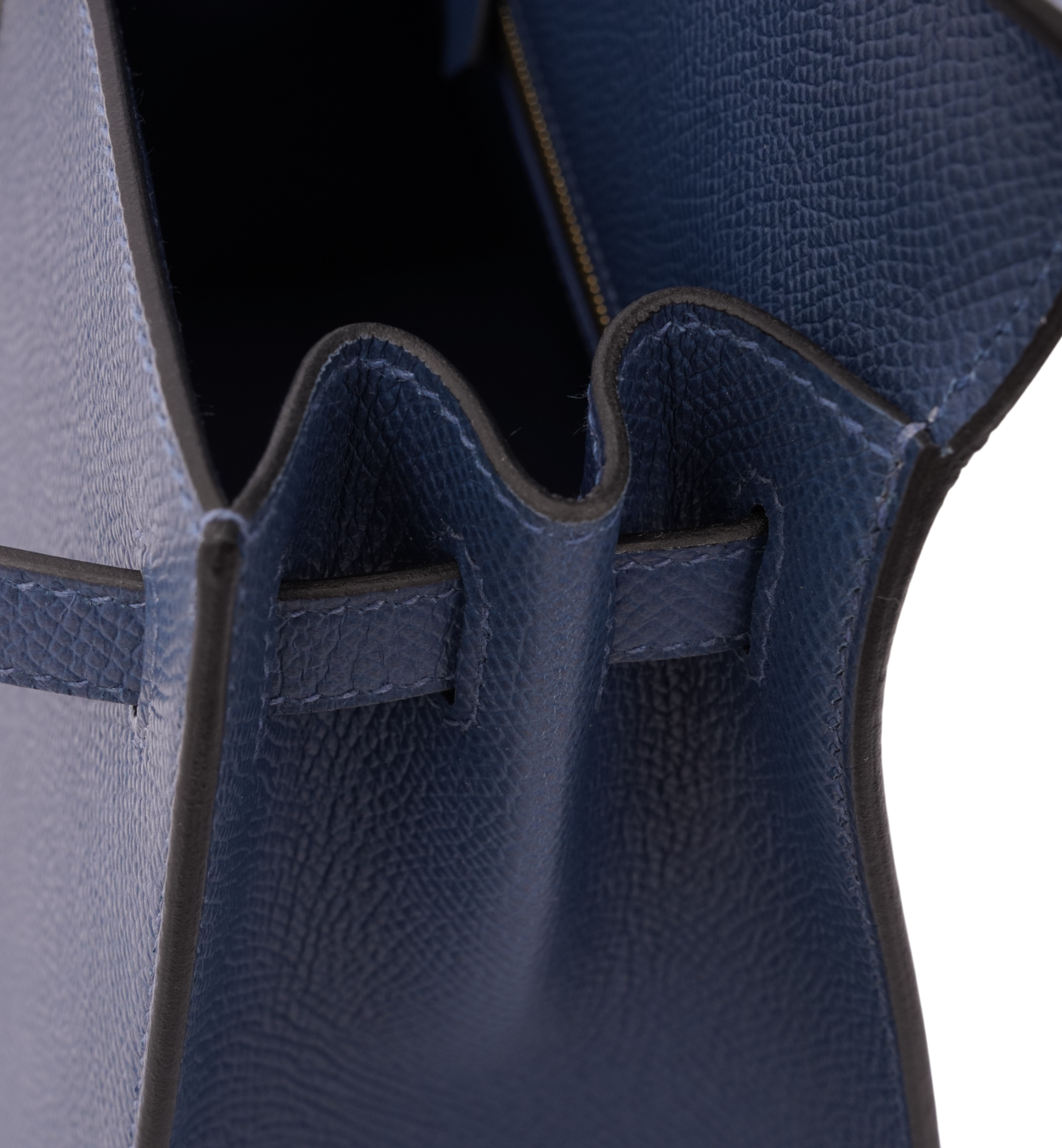 Hermès Kelly 25 Sellier Epsom Deep Blue (S4) GHW