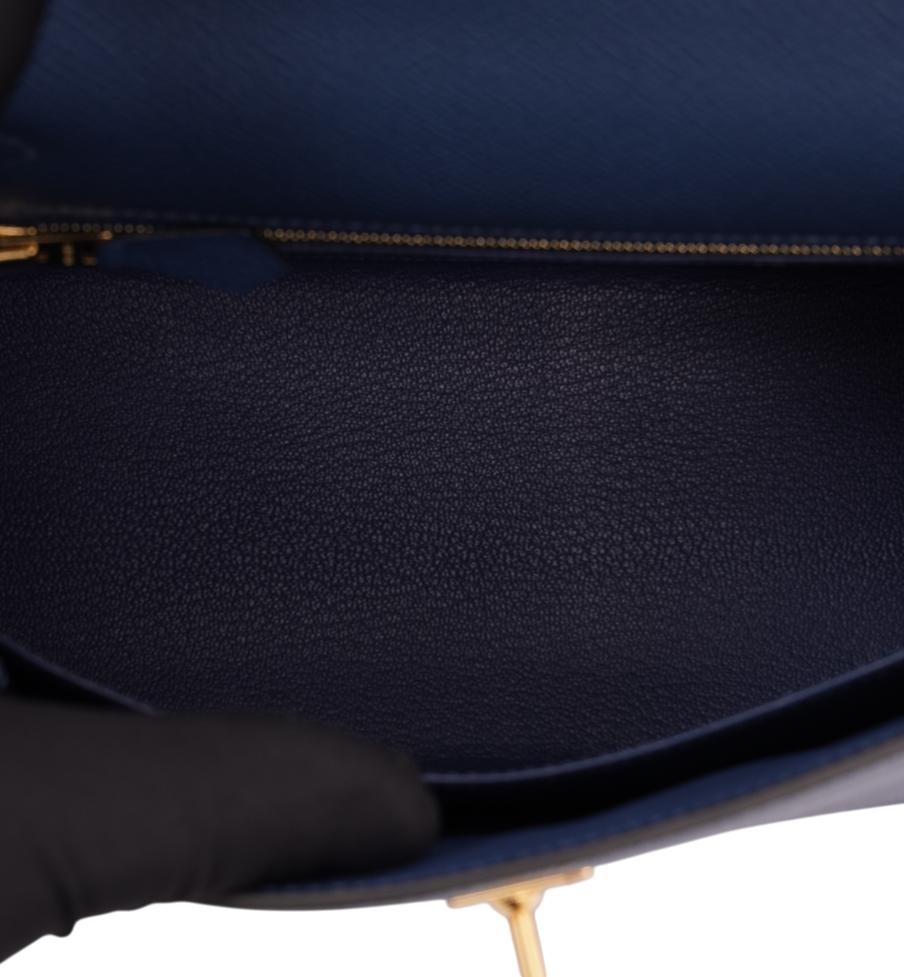 Hermès Kelly 25 Sellier Epsom Deep Blue (S4) GHW