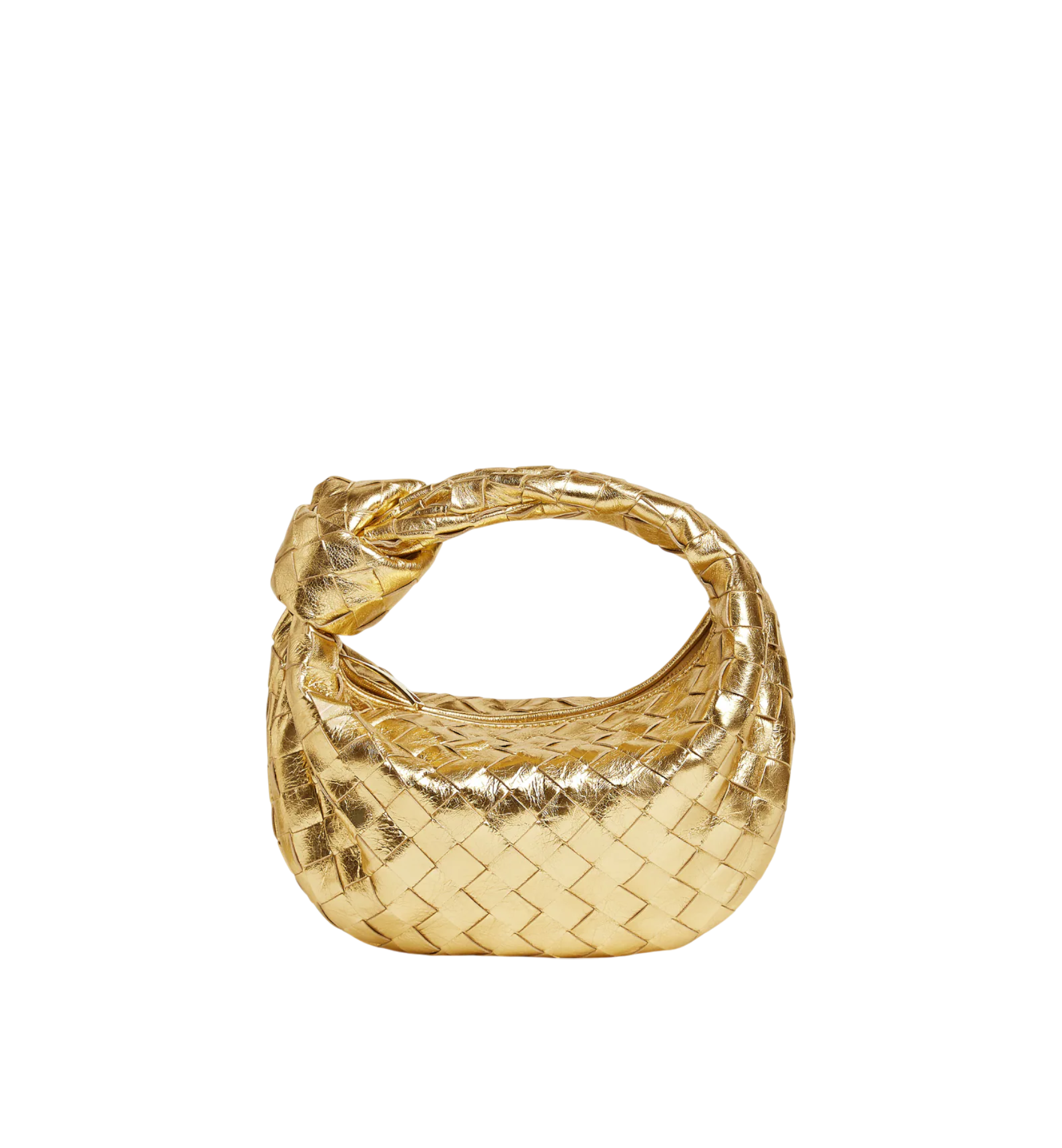 Bottega Veneta Jodie Mini Bag in Craque Metallic Intrecciato Leather