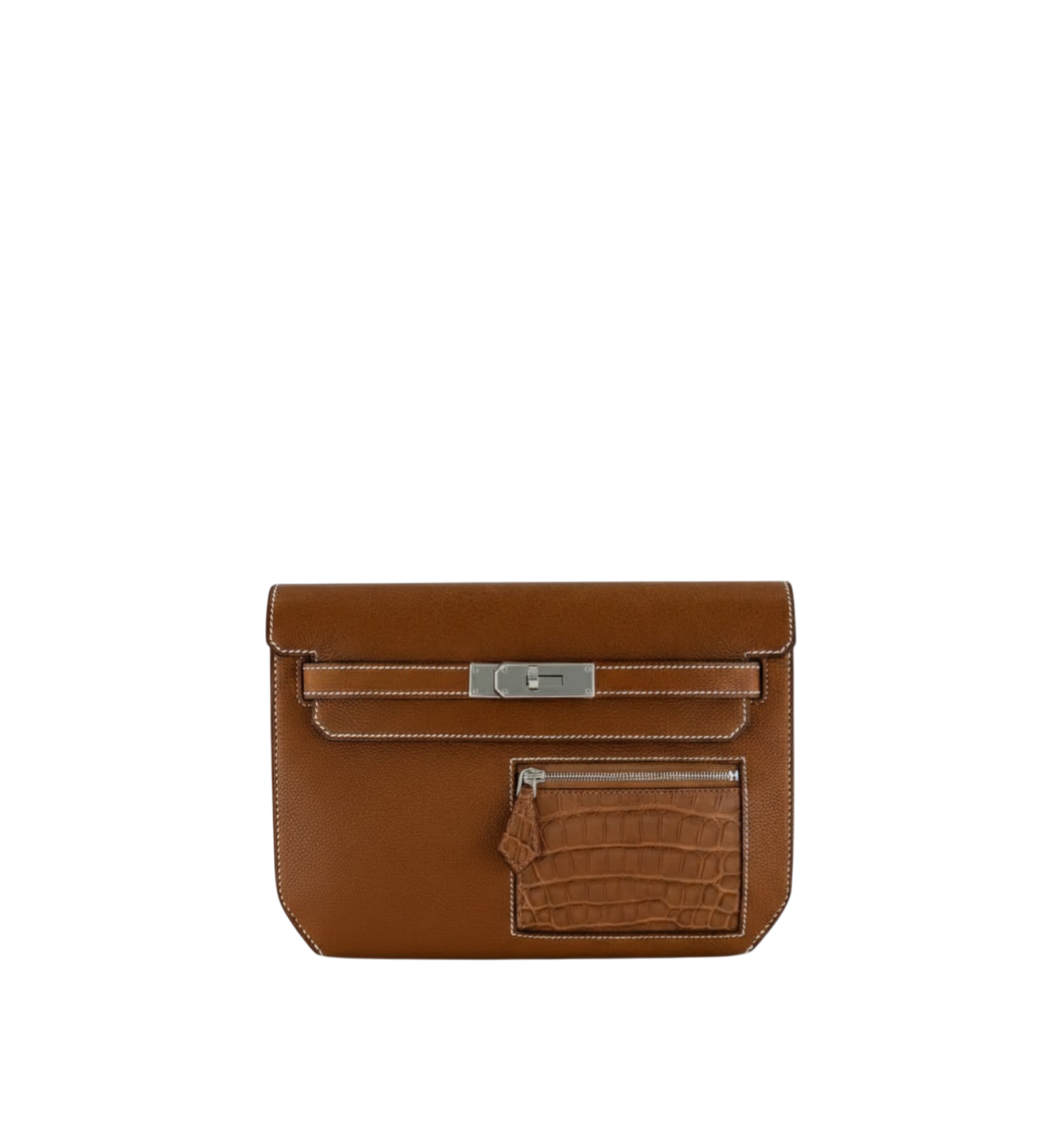 Hermès Kelly Depeche 25 Gold Barenia Faubourg & Alligator Matte