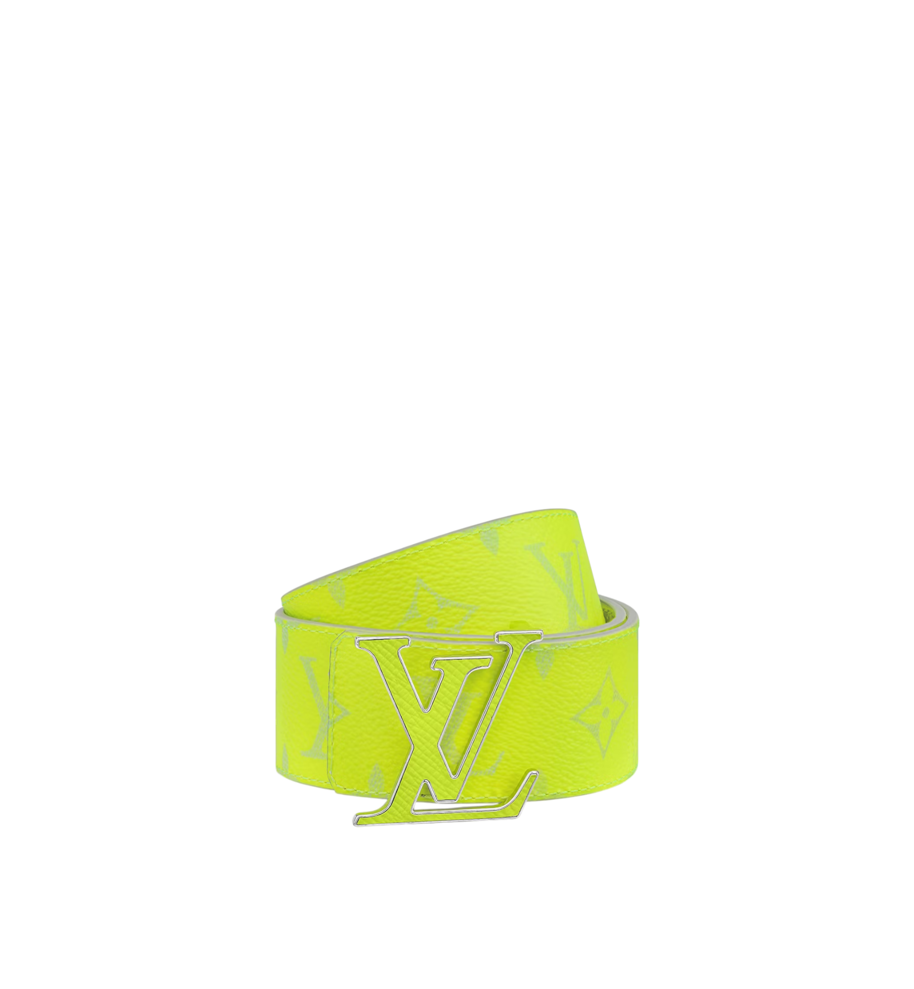 LOUIS VUITTON REVERSIBLE BELT MONOGRAM TAIGA FLUO GREEN 40