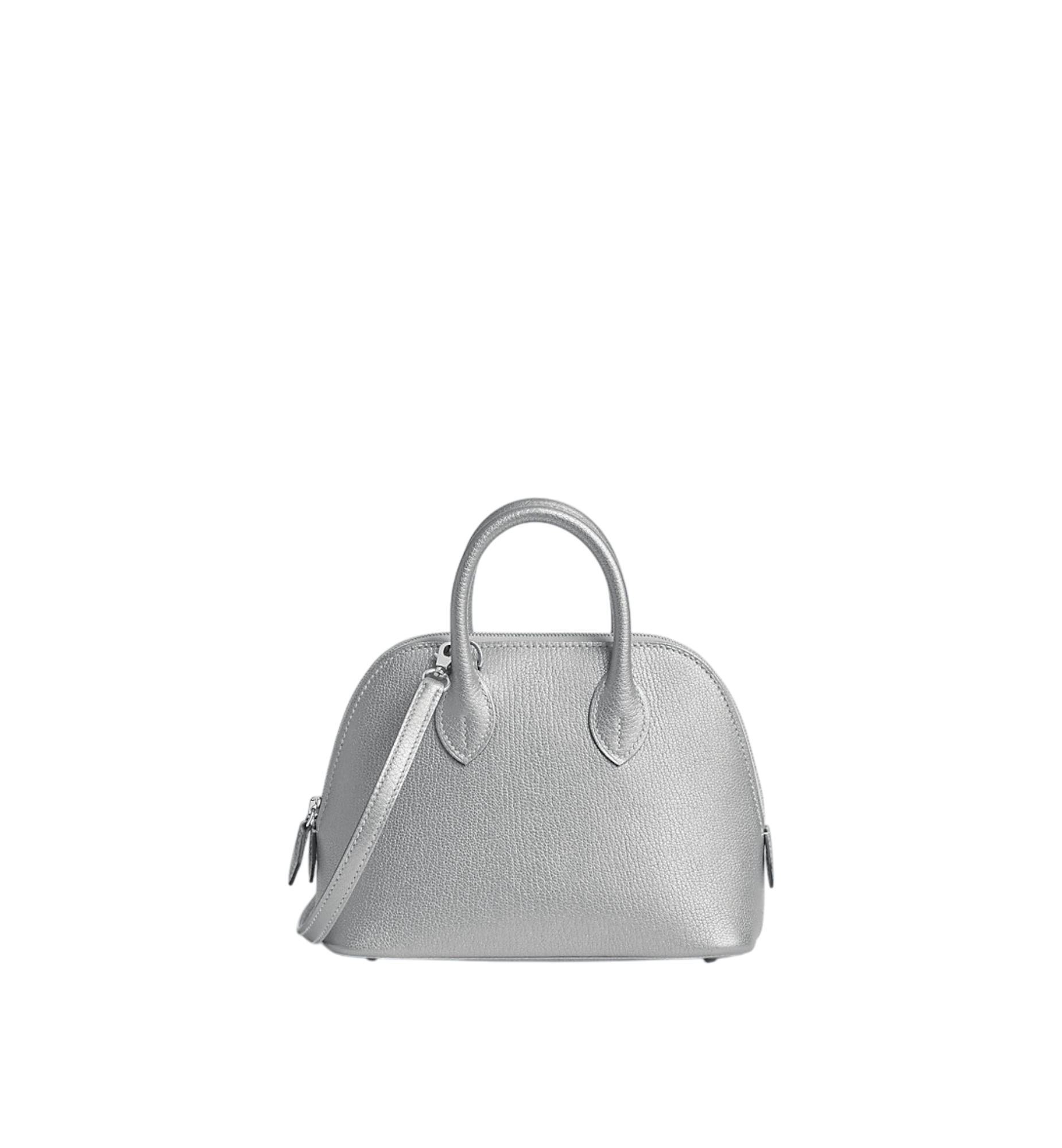 Hermès Mini Bolide 1923 Argent Chèvre Chamkilight PHW