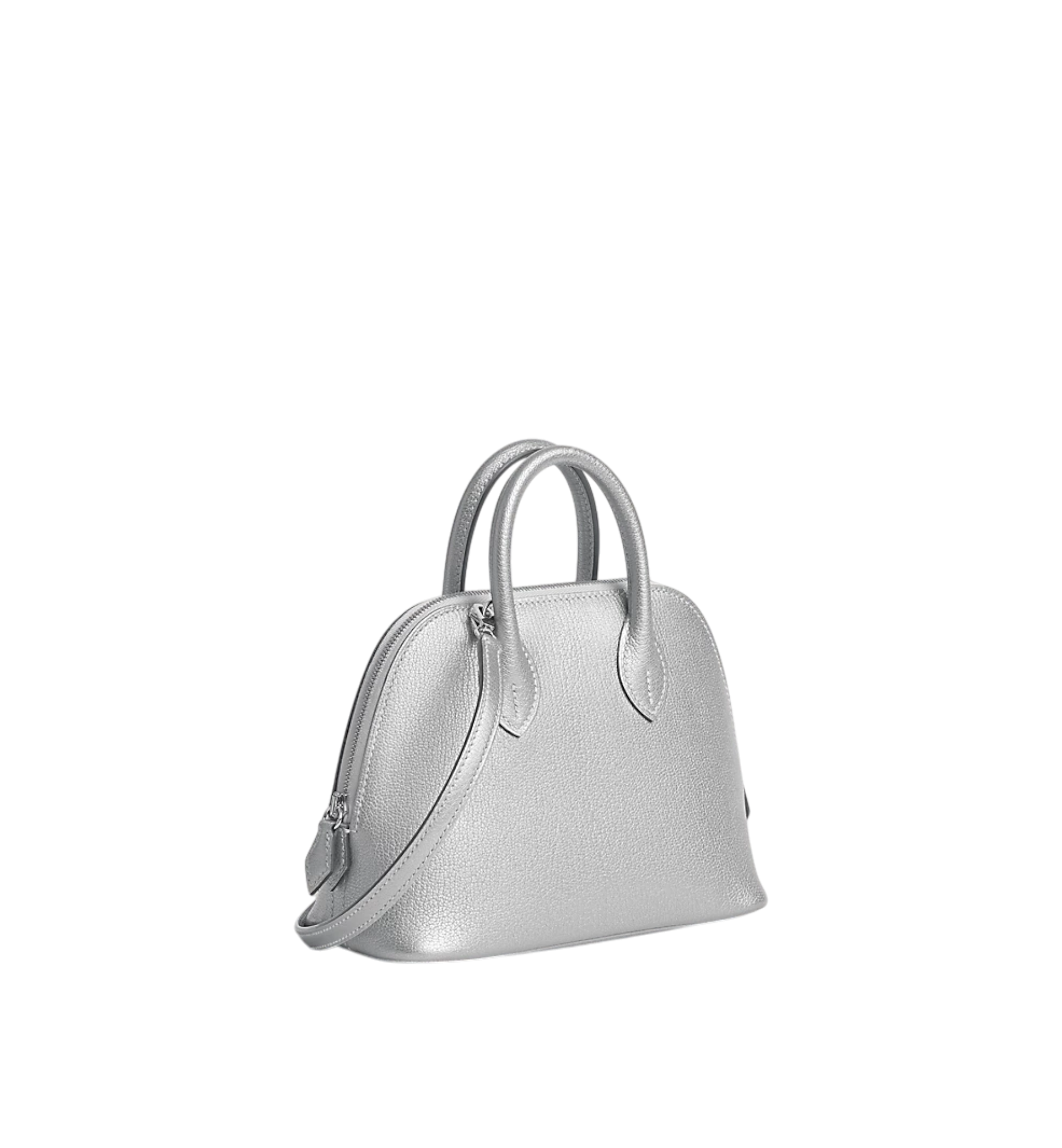 Hermès Mini Bolide 1923 Argent Chèvre Chamkilight PHW