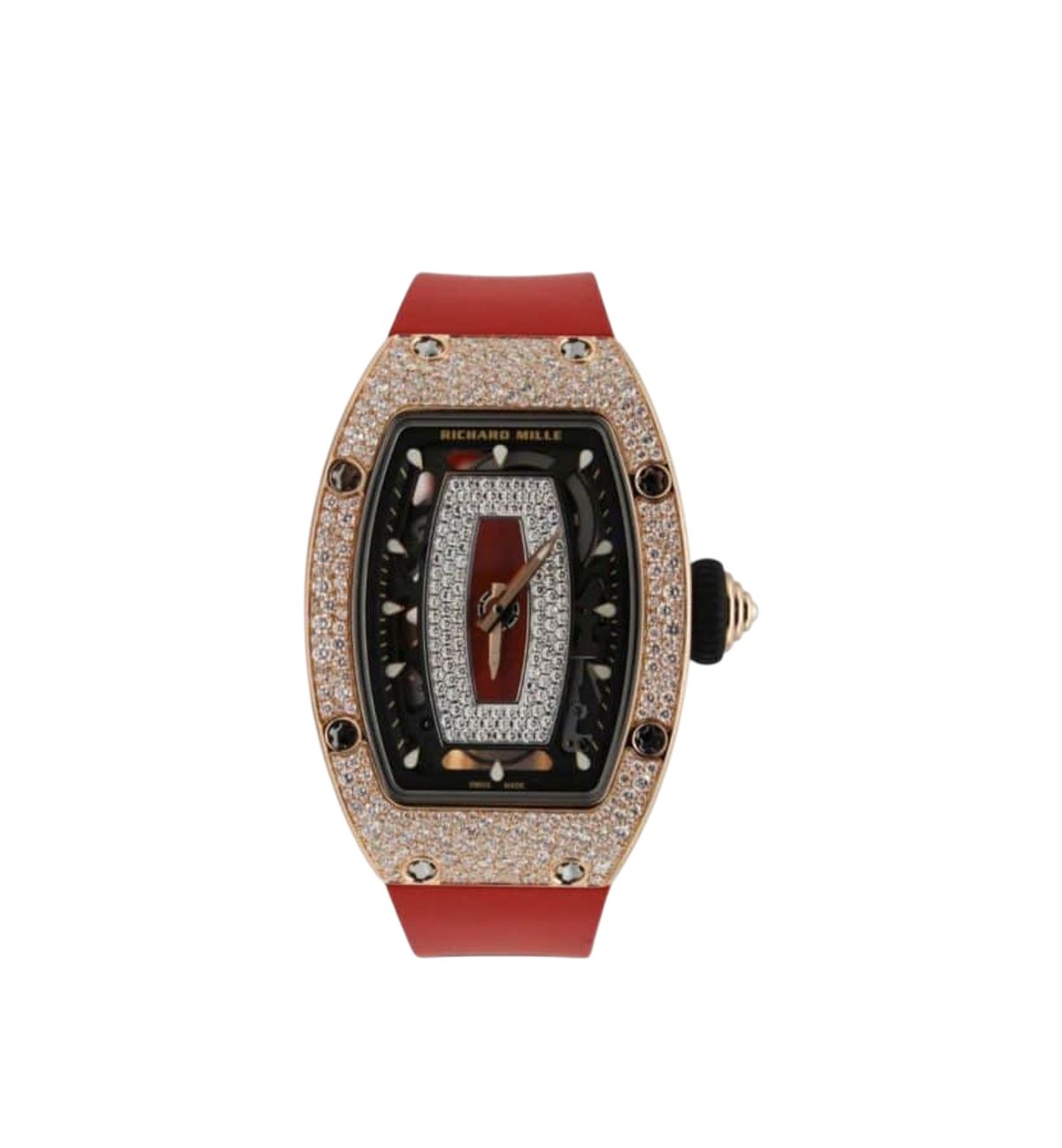Richard Mille RM07-01 Rose Gold Snow Diamonds Red Lip