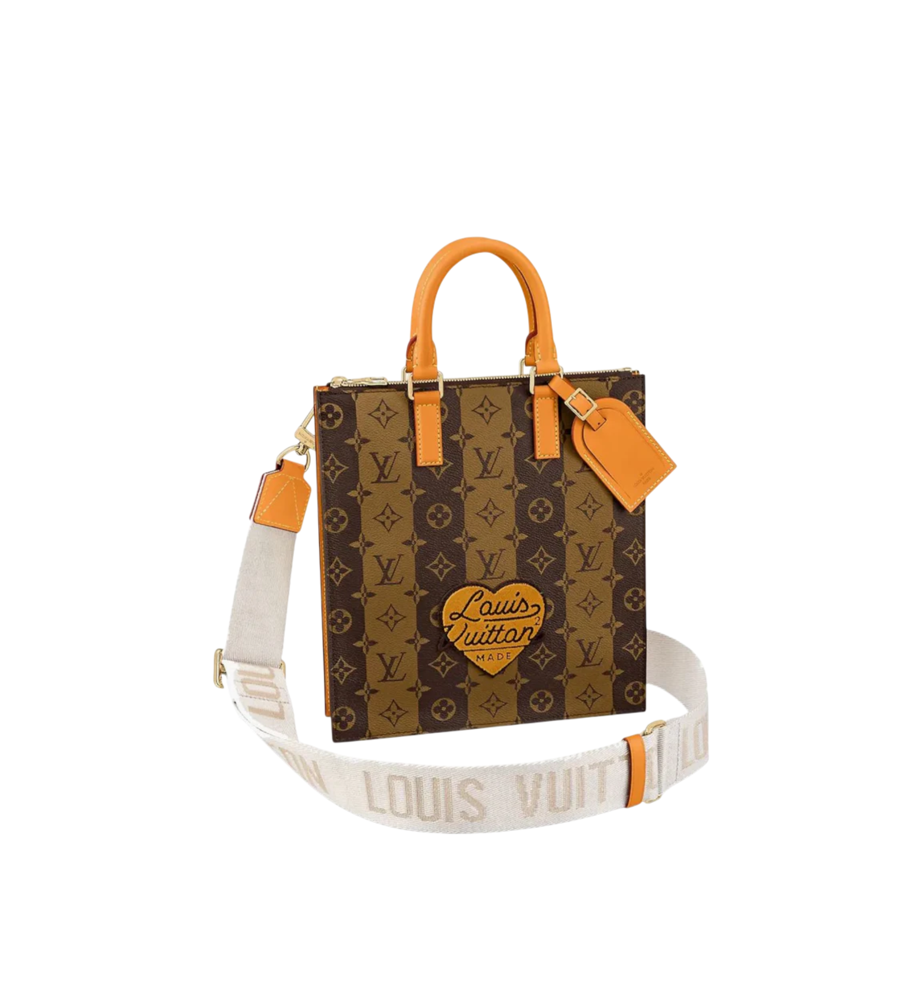Louis Vuitton Sac Plat LV Squared Monogram Stripe Messenger Handbag