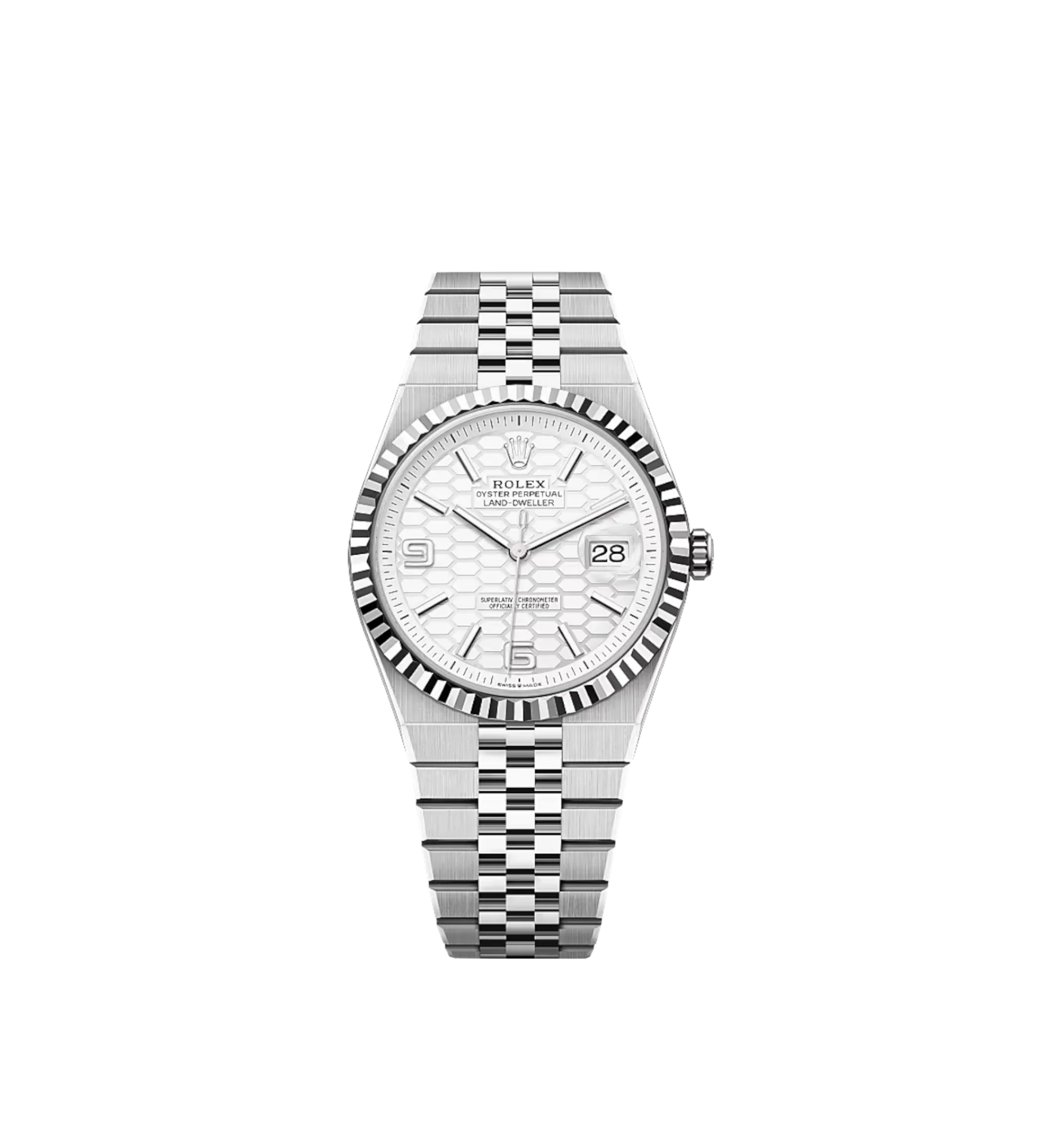 Rolex Land-Dweller 40 Ref. 127334 | Intense white | Honeycomb Motif