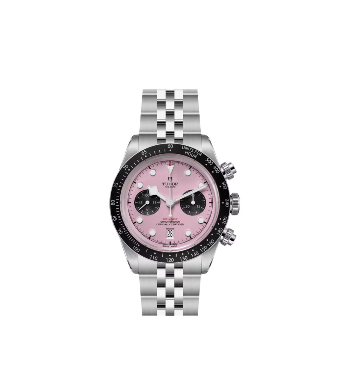 Black Ceramic Bracelet Watch with Pink Dial TUDOR Black Bay Chrono 41mm Steel Pink Dial main image 4