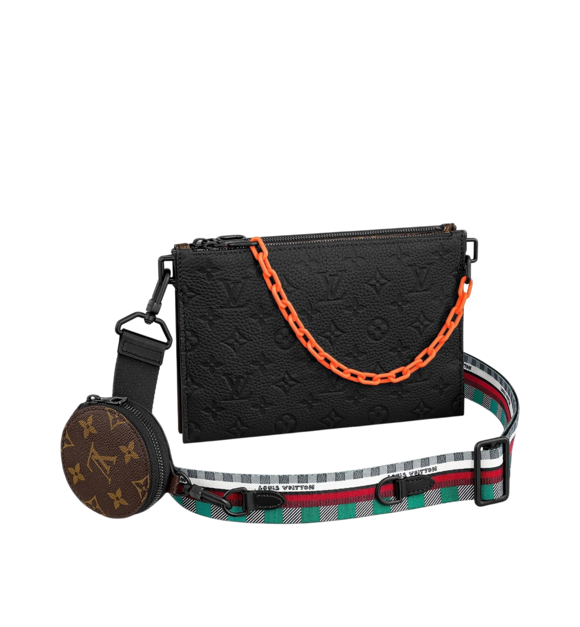 Louis Vuitton Trio Pouch Taurillon Illusion Silver