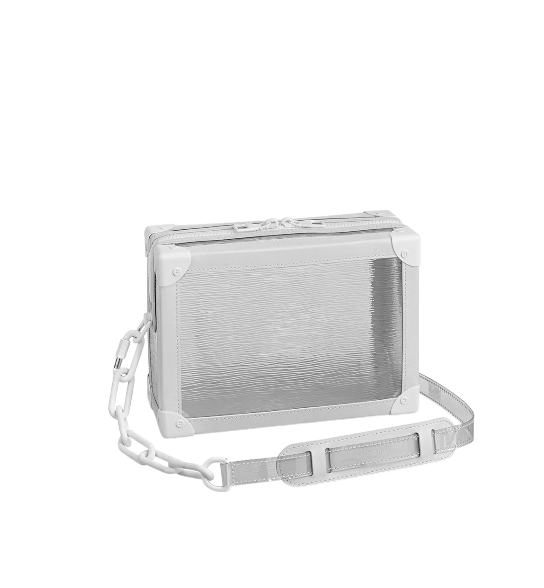 LOUIS VUITTON SOFT TRUNK EPI PLAGE OPTIC WHITE TRANSPARENT