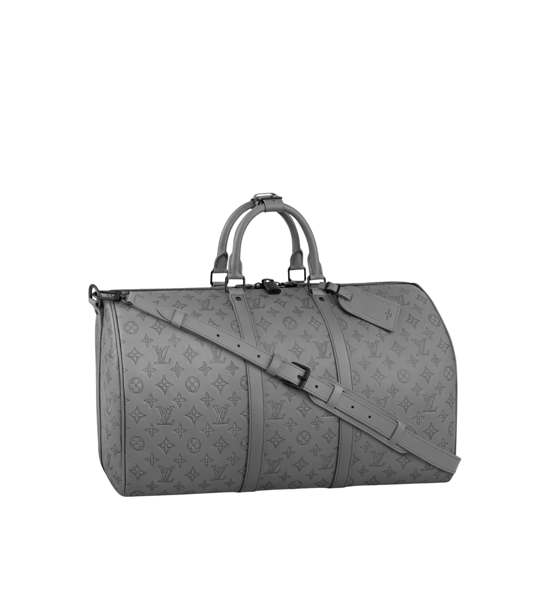 Louis Vuitton Keepall Bandoulière 50B Bag Anthracite Grey