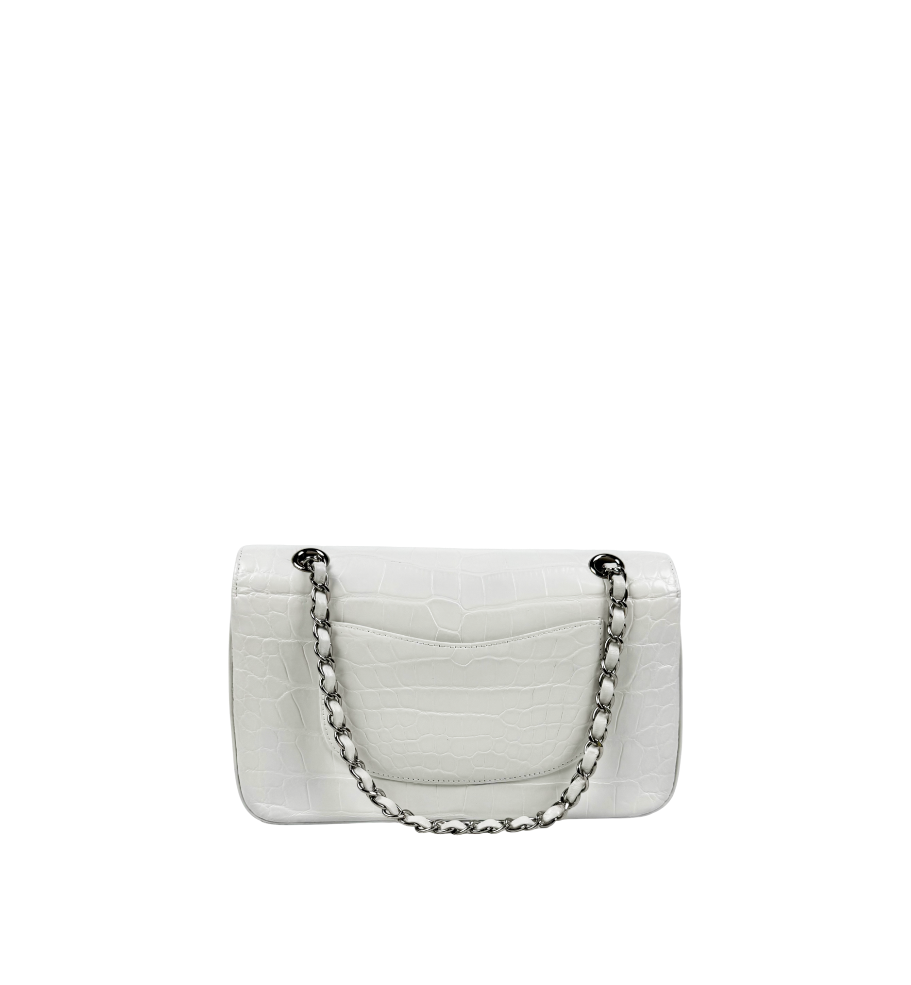 Chanel Timeless Classique crocodile crossbody bag White