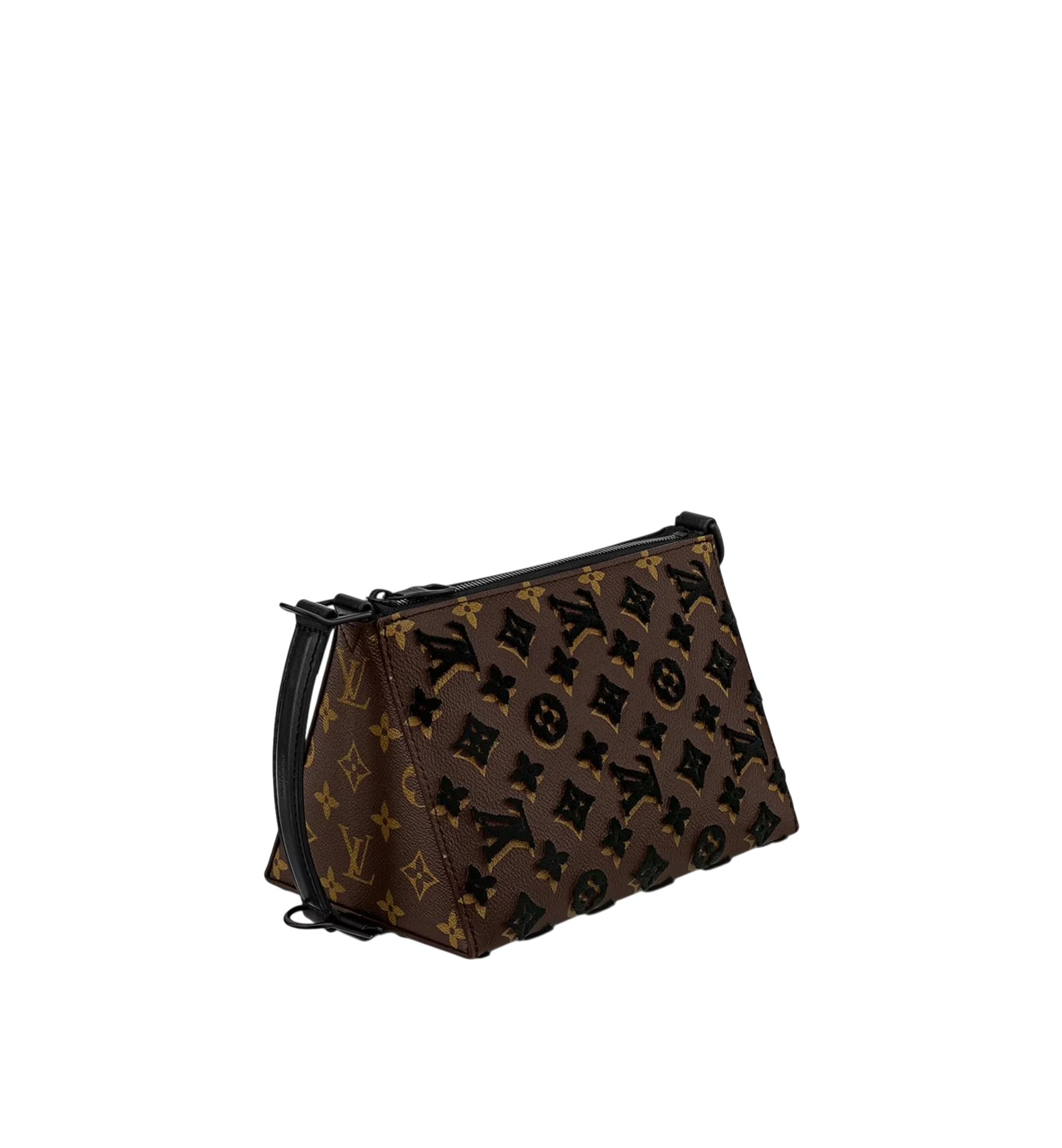 LOUIS VUITTON MONOGRAM TUFFETAGE TRIANGLE MESSENGER BLACK
