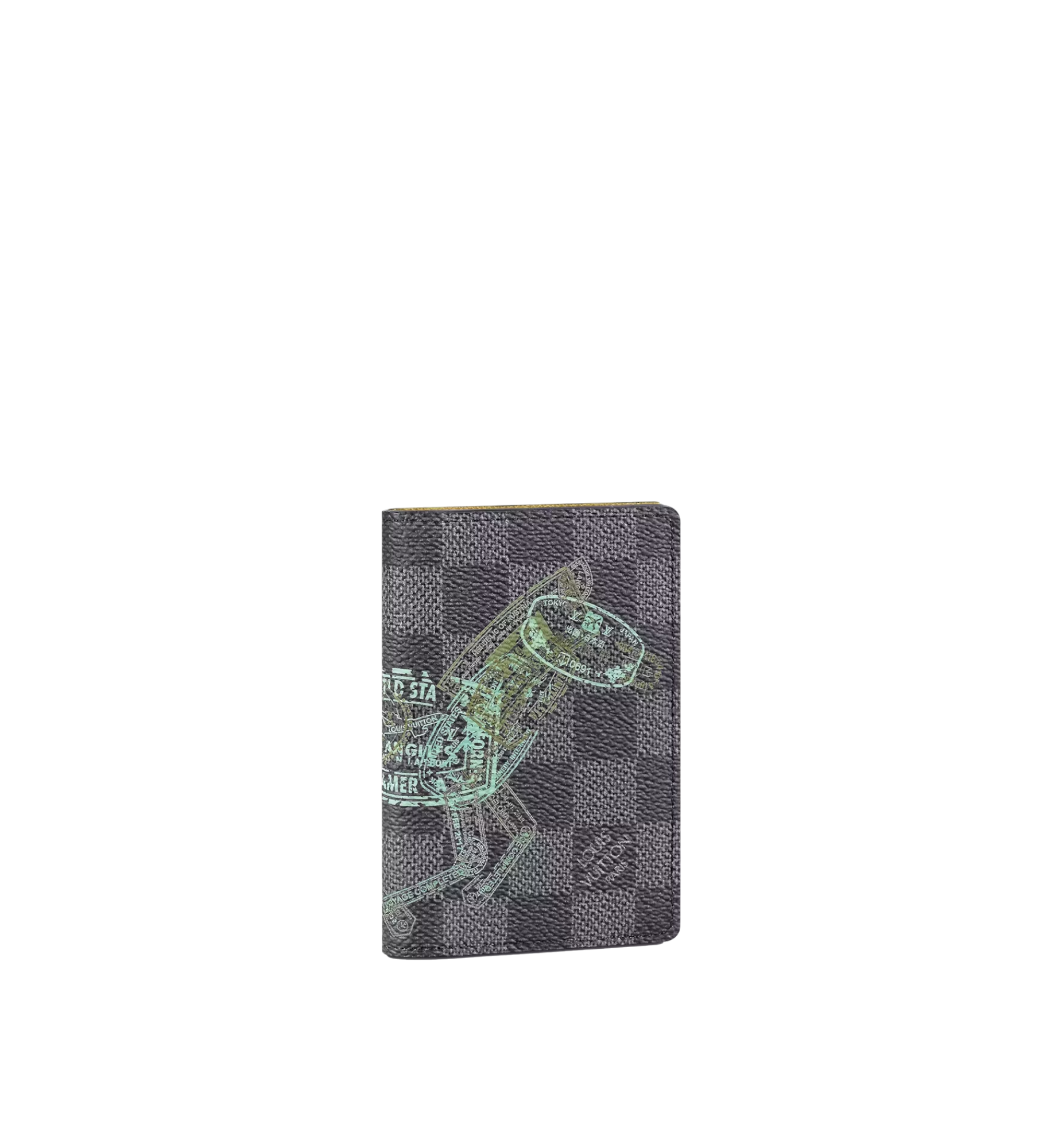 Louis Vuitton Pocket Organizer Damier Graphite Stamps Black