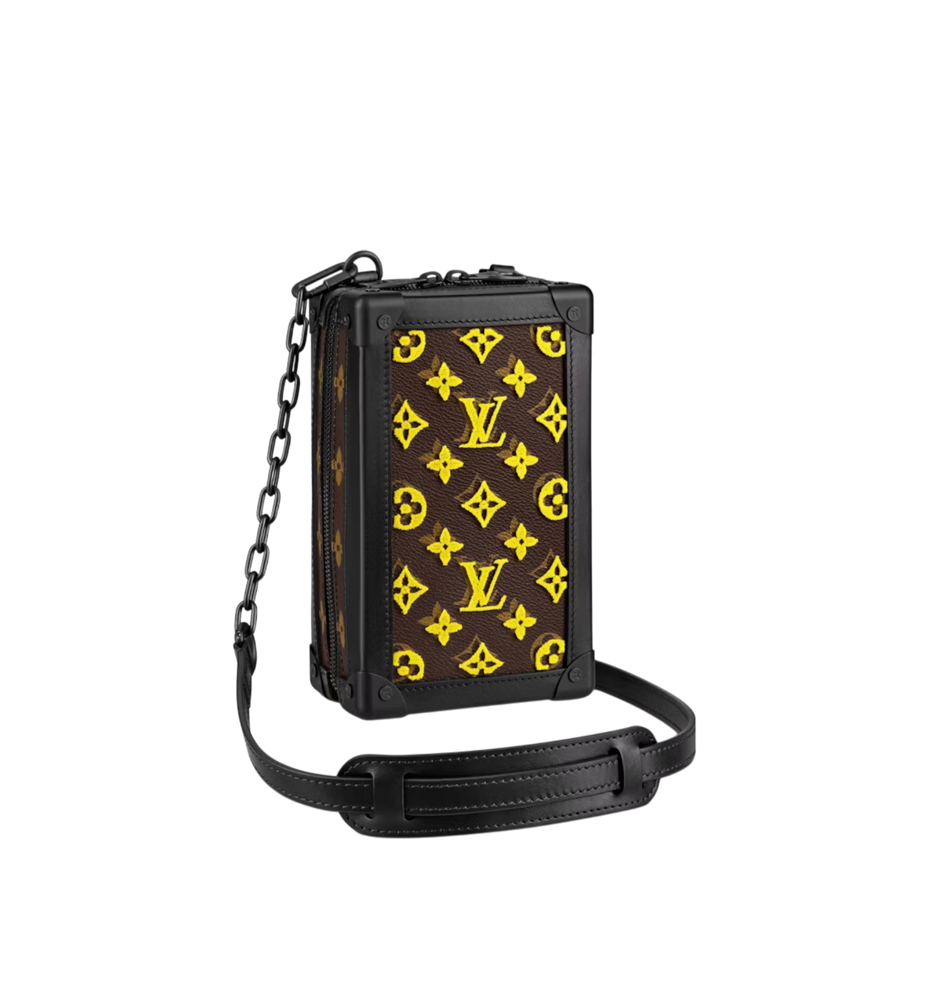 Louis Vuitton Vertical Soft Clutch MNG Tuffetage Yellow