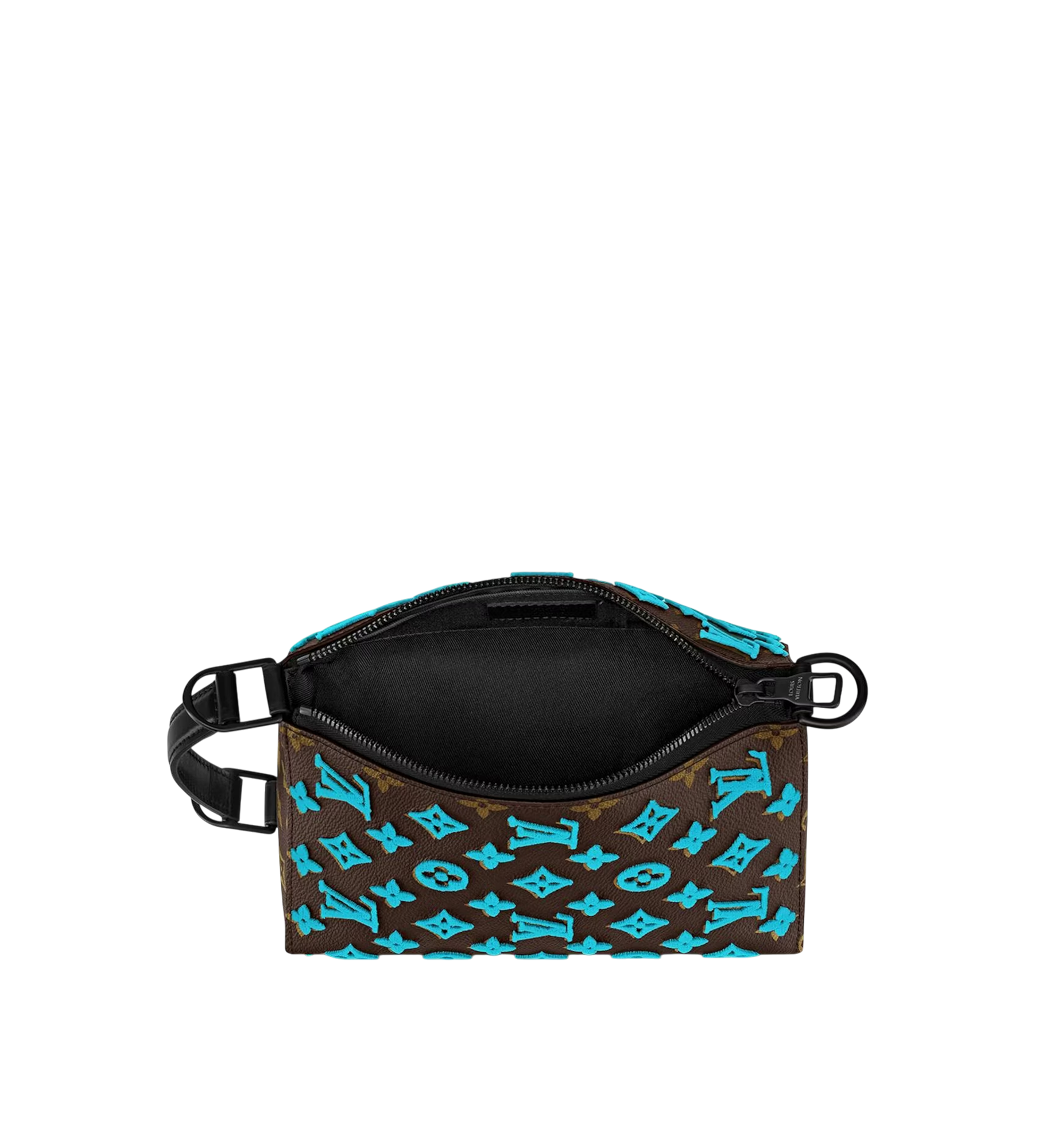 LOUIS VUITTON MONOGRAM TUFFETAGE TRIANGLE MESSENGER BLUE