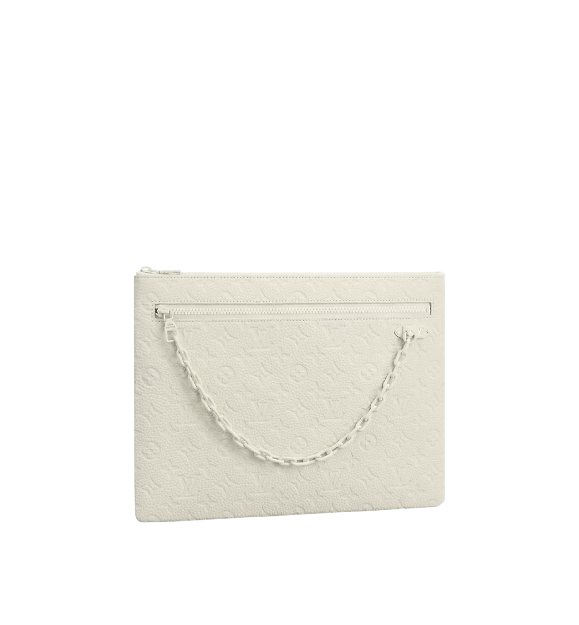 Louis Vuitton A4 Pouch Monogram Taurillon White