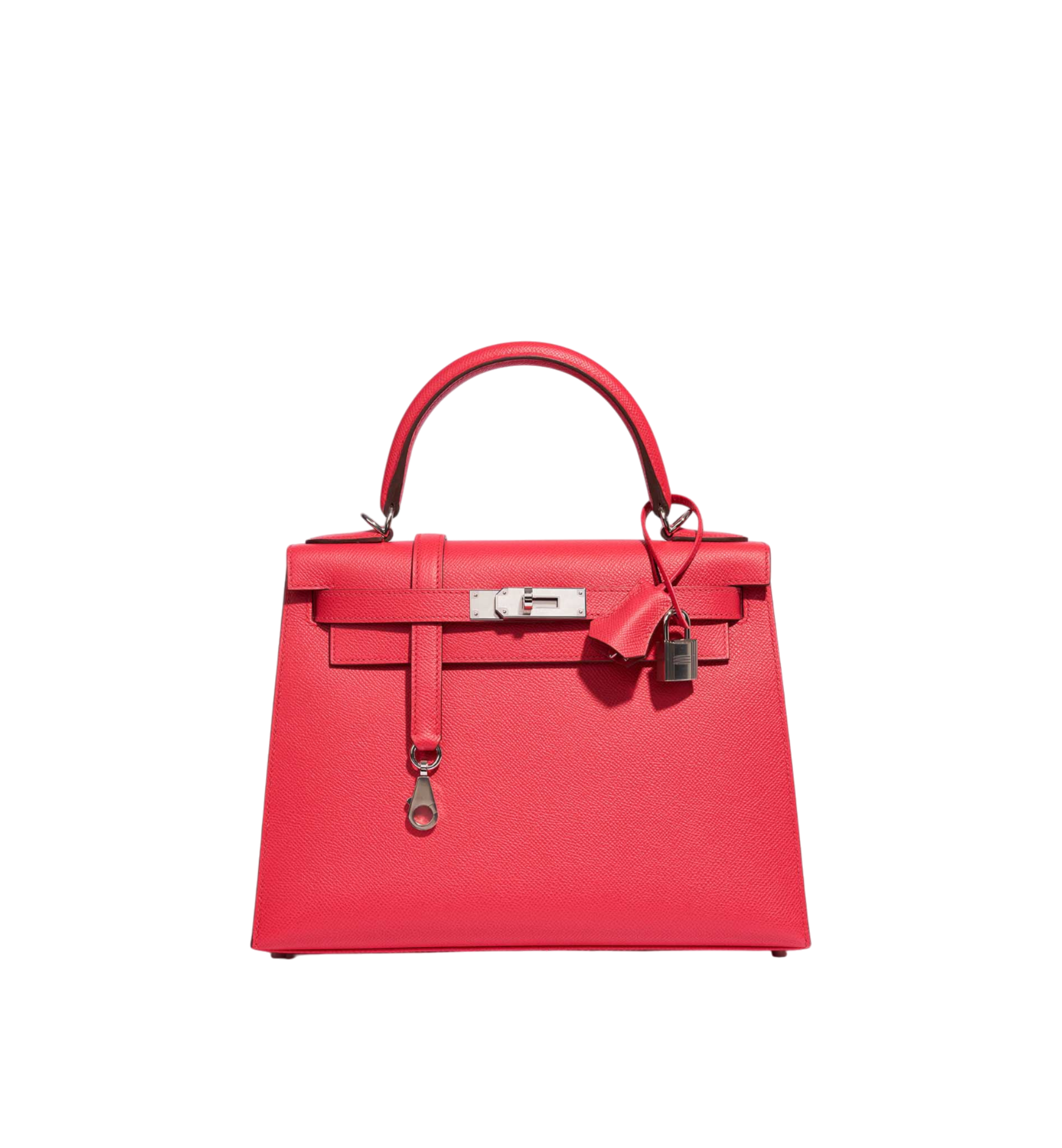 Hermès Kelly 28 Sellier Rose Extreme (I6) Epsom PHW