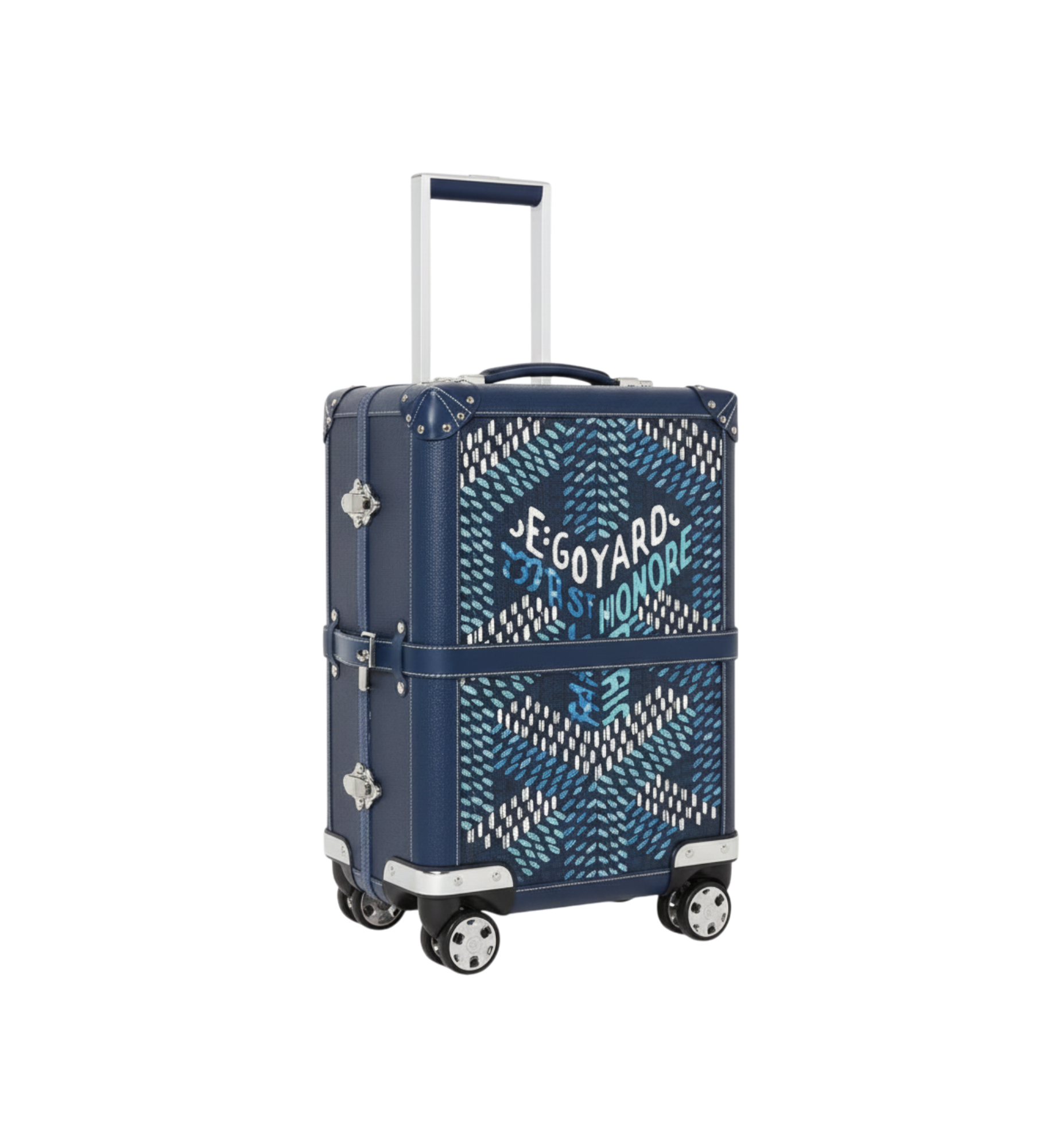 Goyard Bourget PM Trolley Case In Navy Blue With Special Edition