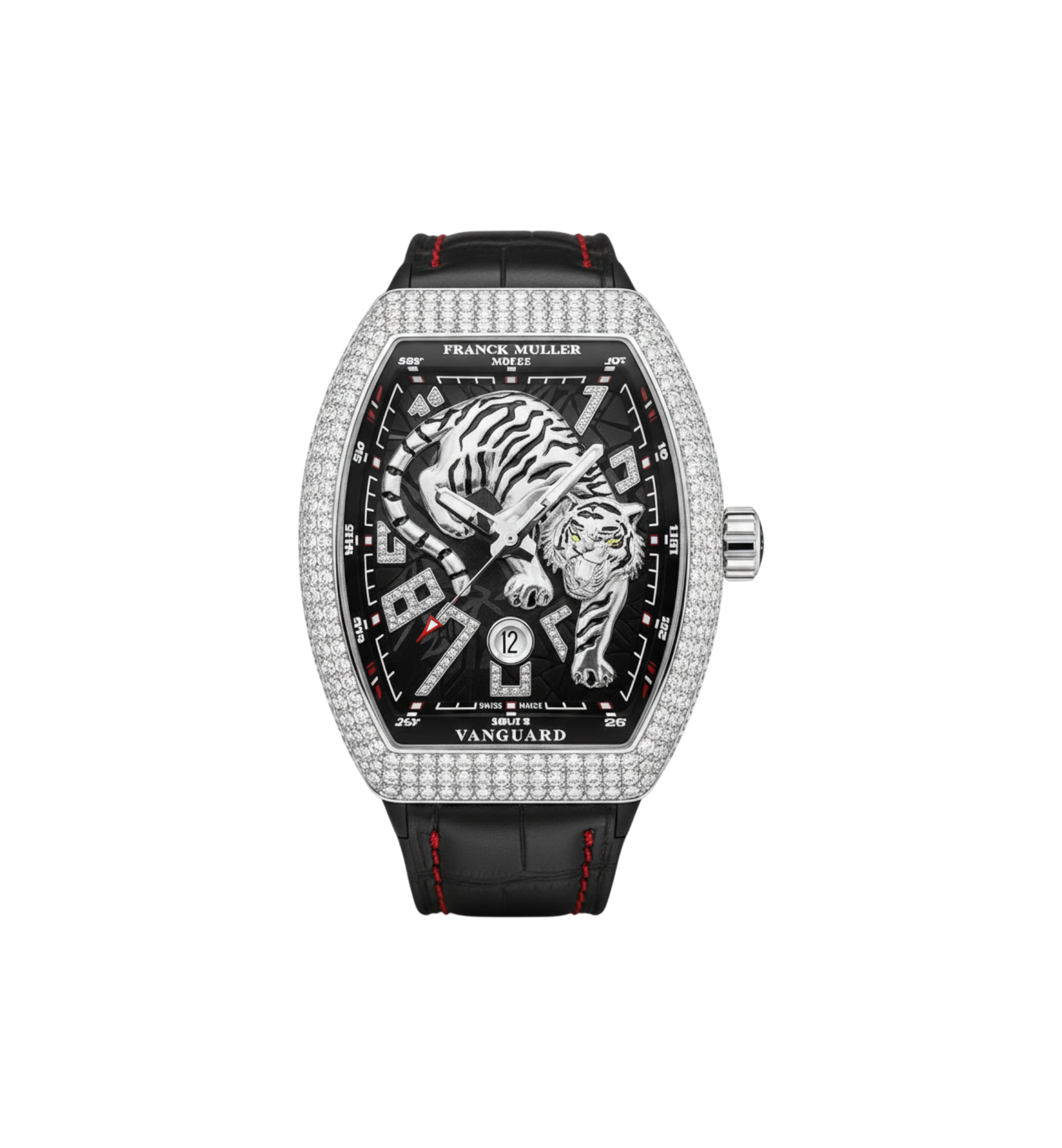 Franck Muller Vanguard Tiger Limited Edition watch with a diamond-set case Ref. V45 SC DT AC NR N060/188