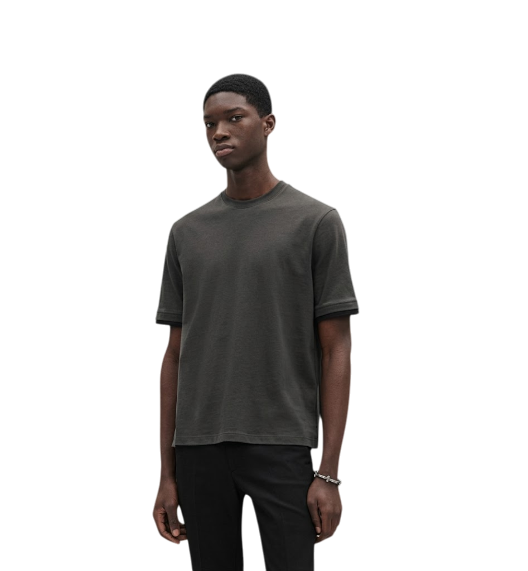 Hermès T-shirt with "Sellier" Detail Vert Chrome