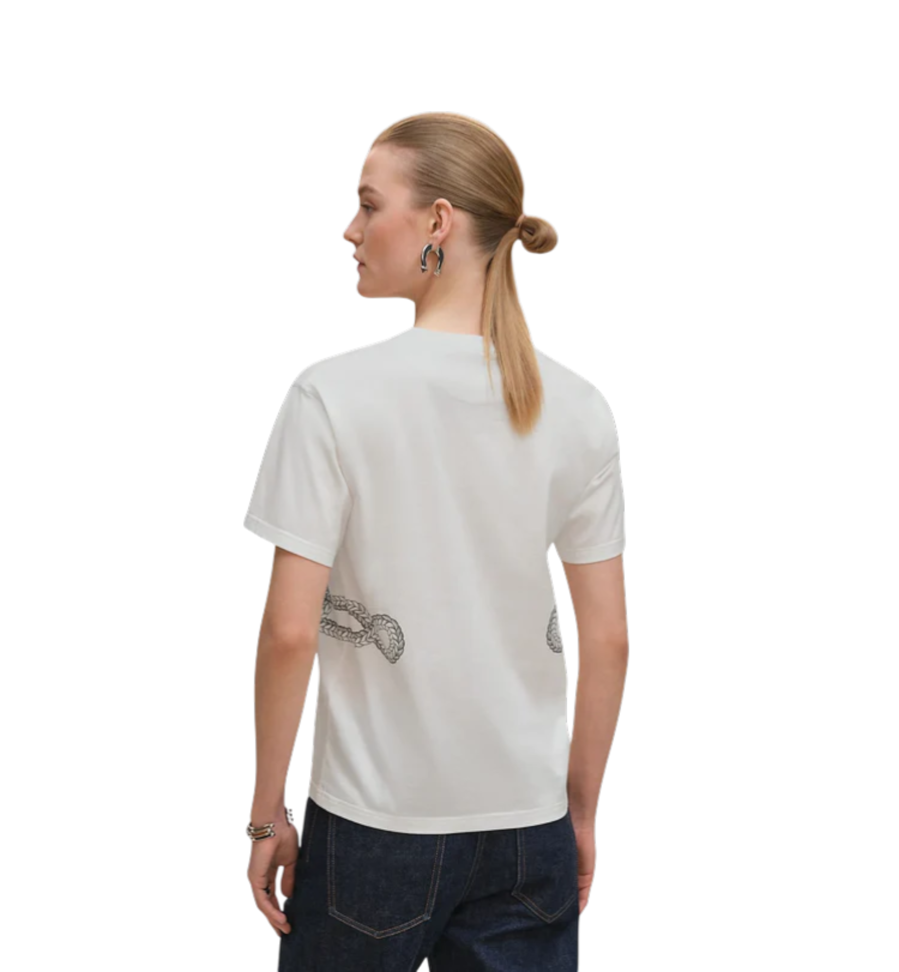 Hermès Maxi Imprime Palefroi Remix Printed T-shirt 90 Blanc