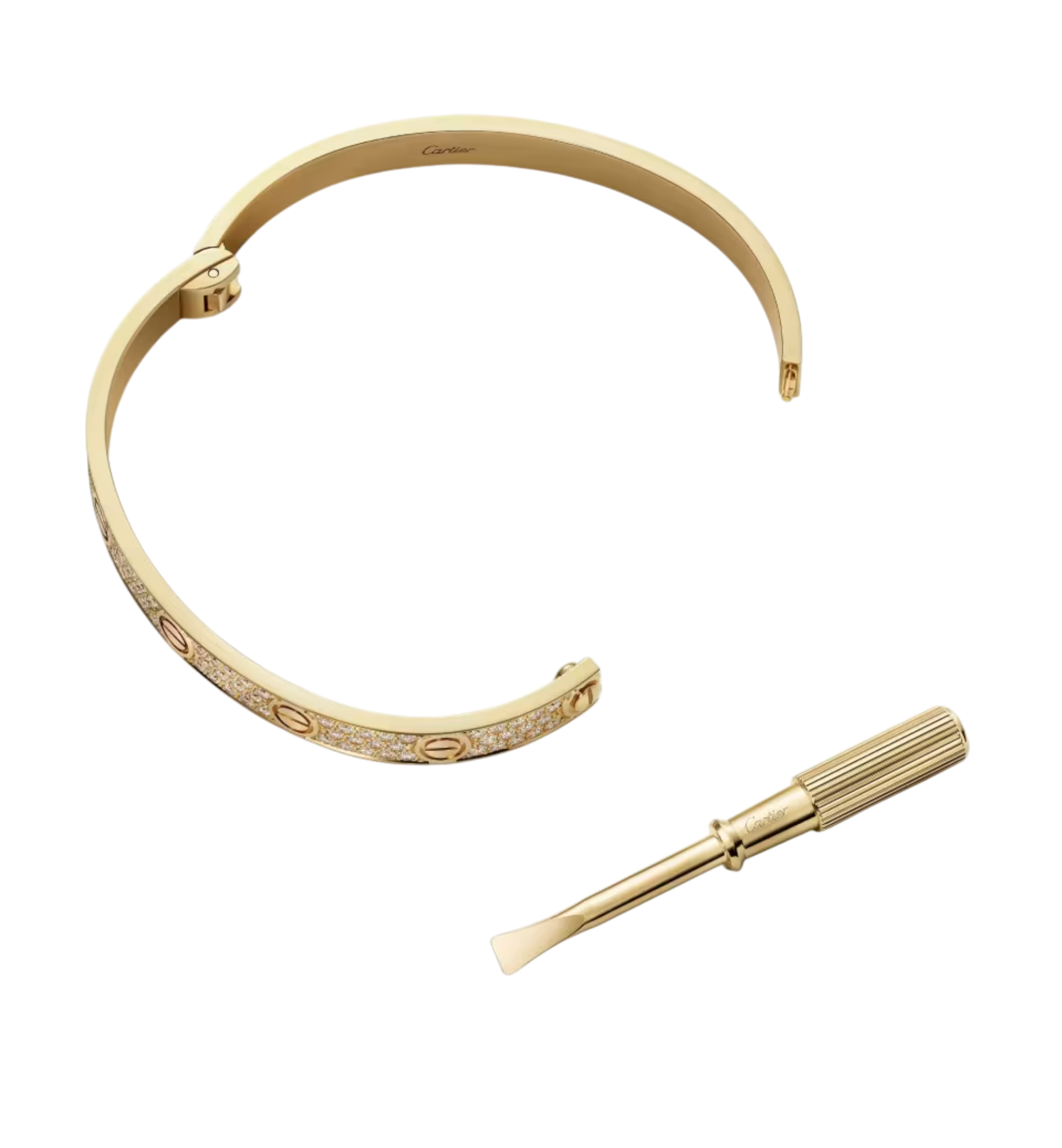 Cartier LOVE bracelet, classic model, paved Ref. N6035017