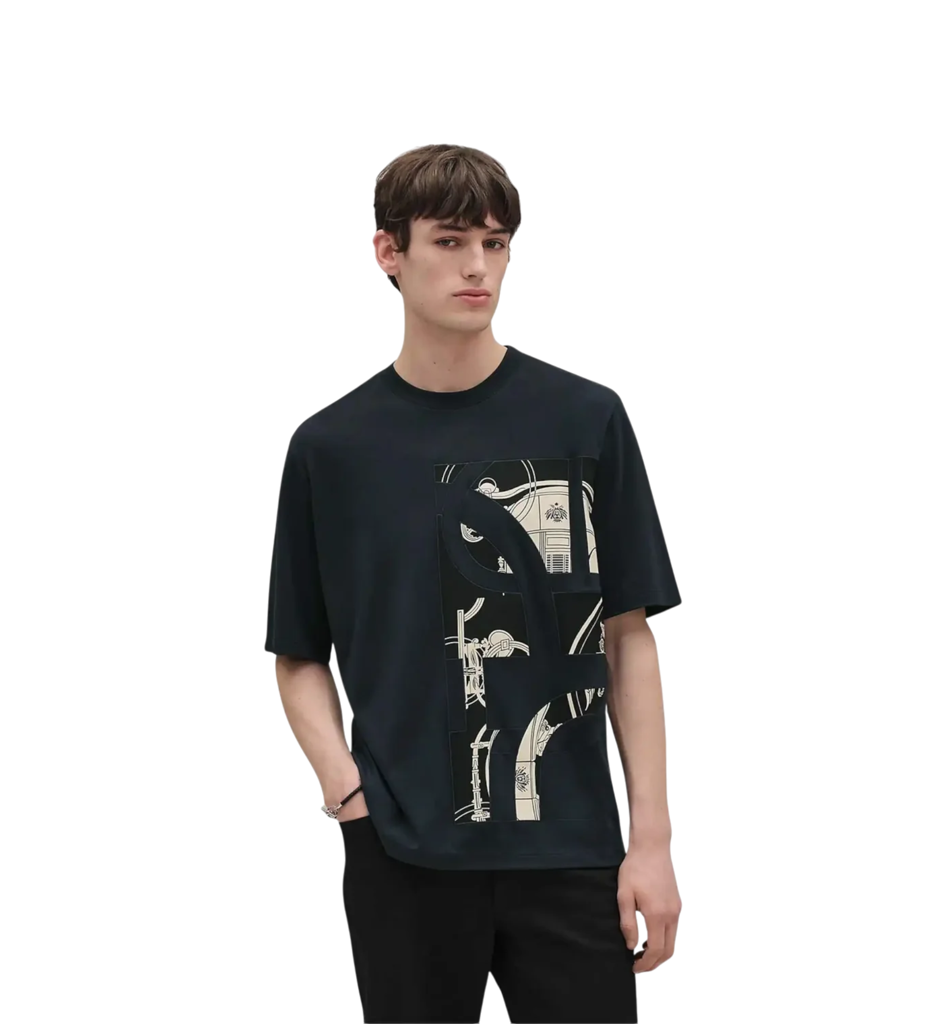 Hermès Ex-Libris T-Shirt Marine