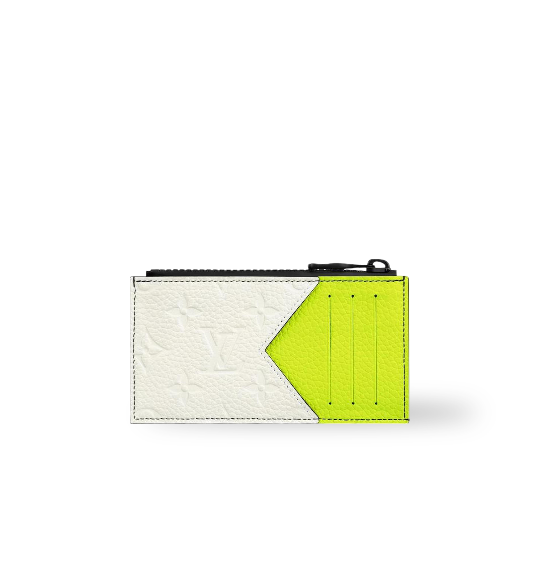 Louis Vuitton Wallet Coin Holder Taurillon Limf. White Yellow Grey Black