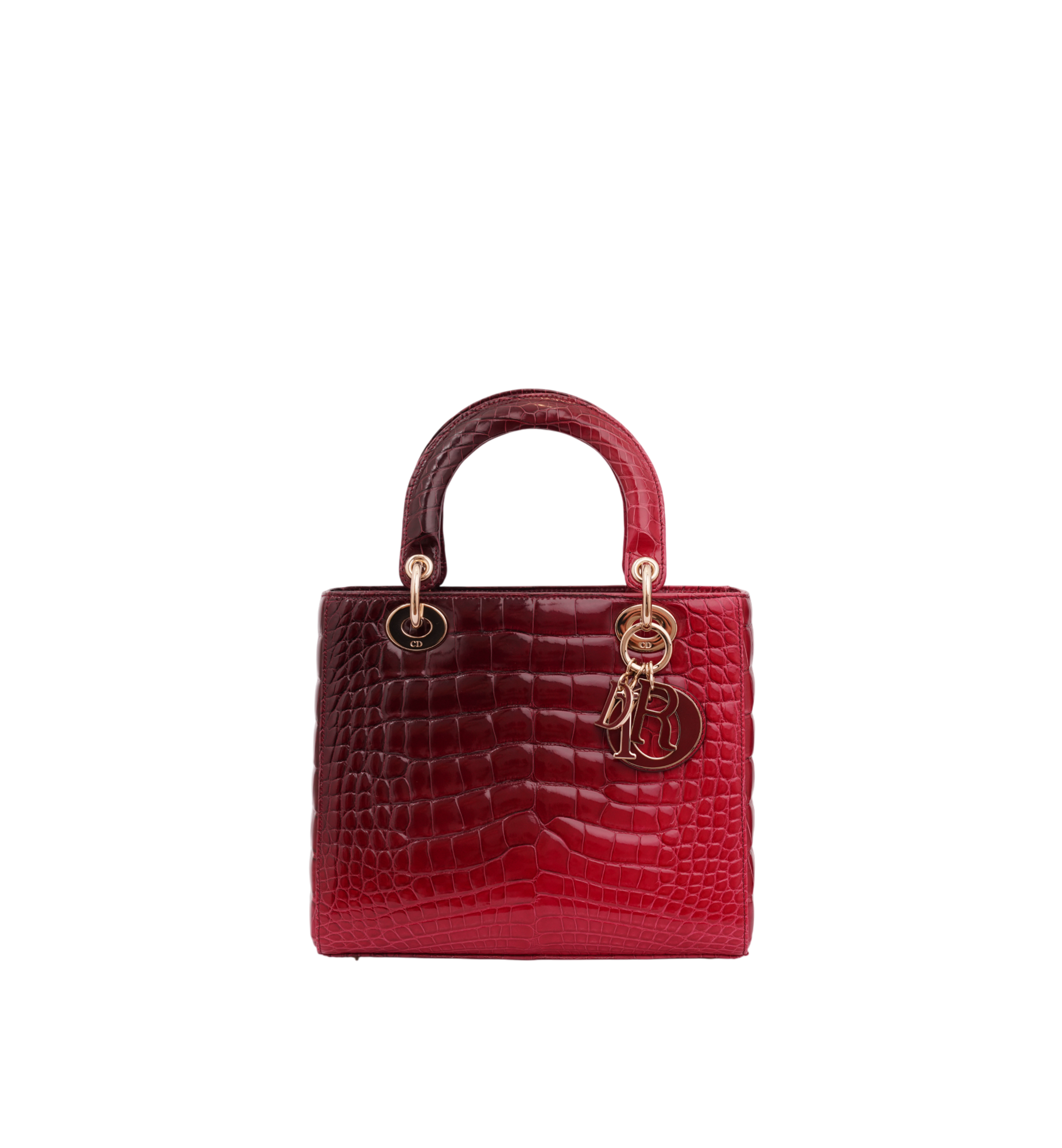 Dior Red Alligator Leather Medium Tote Bag