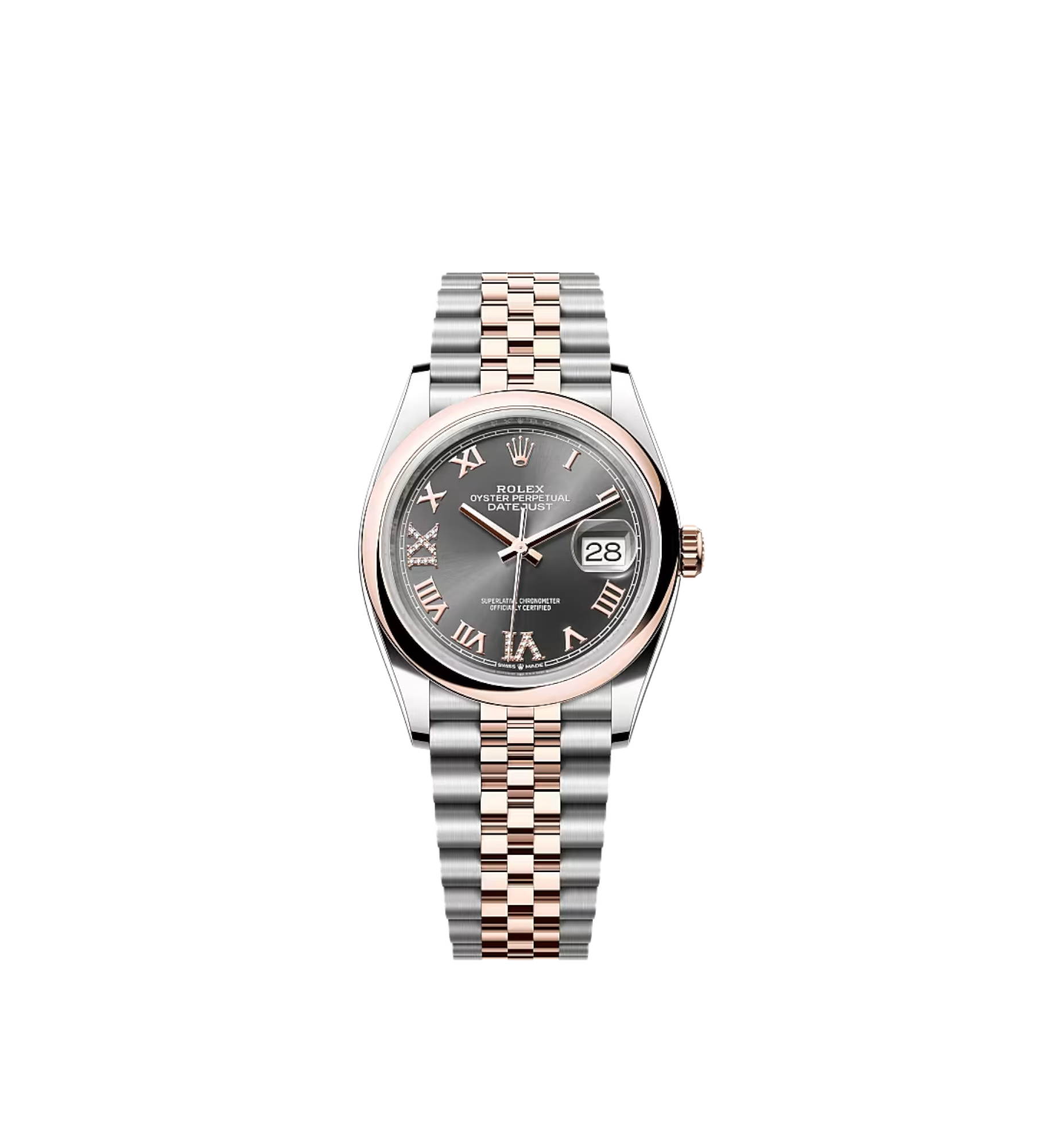 Rolex Datejust 36 Ref. 126201 - Slate, Diamond-set