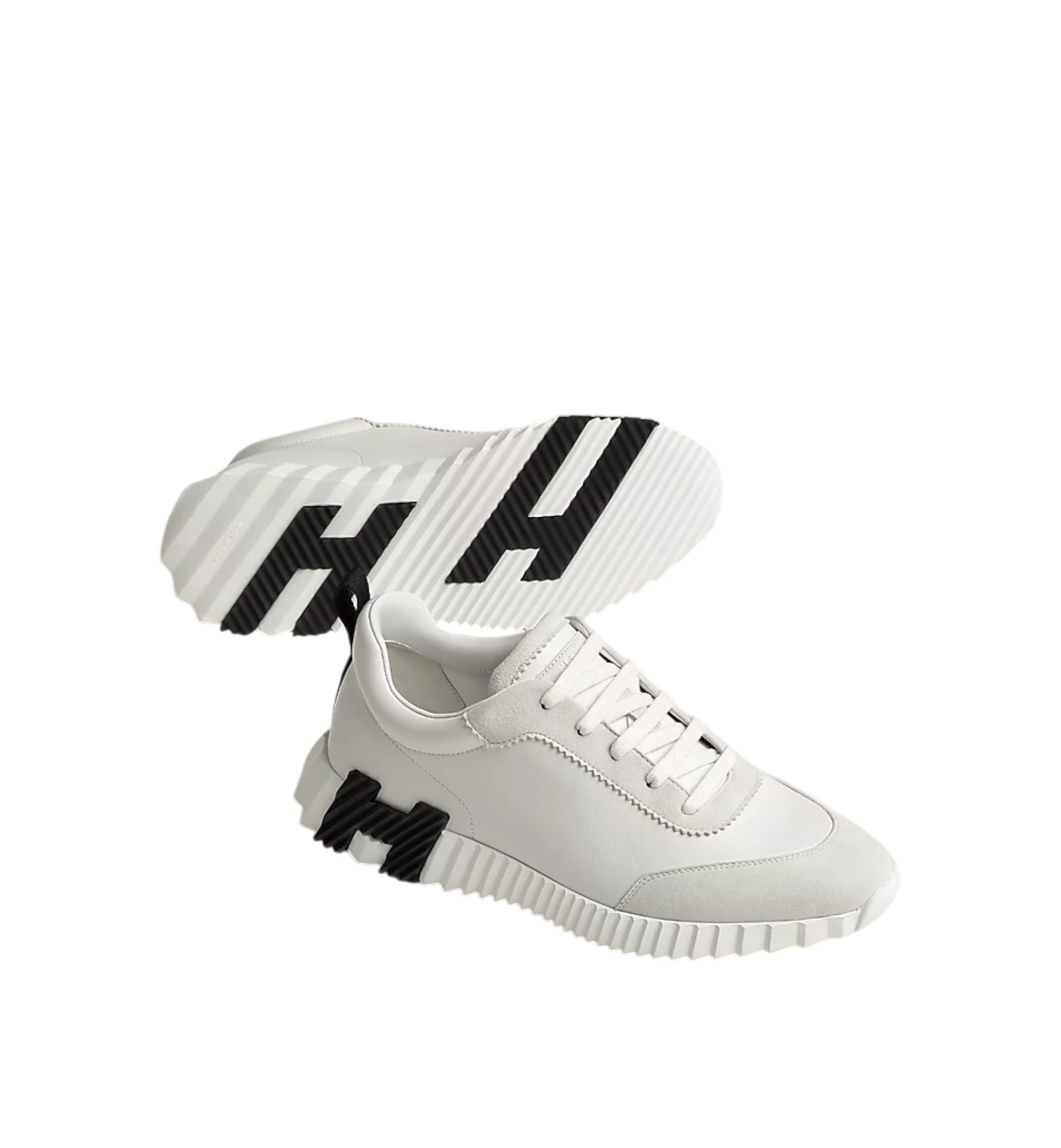 Hermès Bouncing Sneaker Femme Veau | Chevre Velours | Blanc