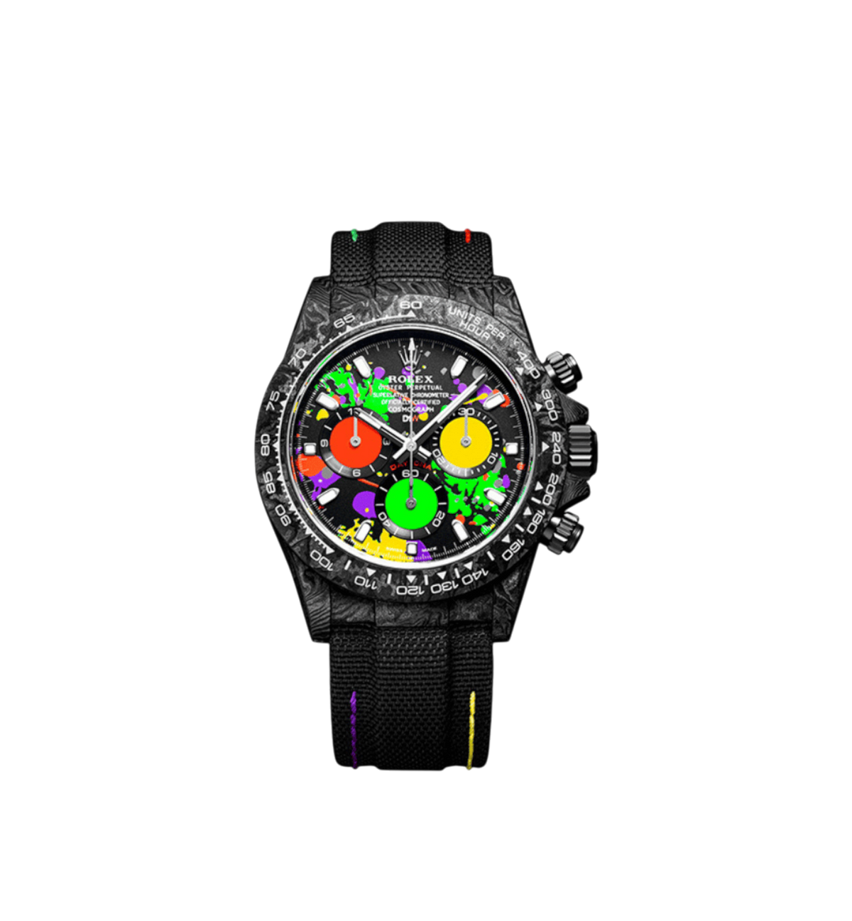 Rolex Daytona Carbon Motley Multicolor Edition Swiss Eta