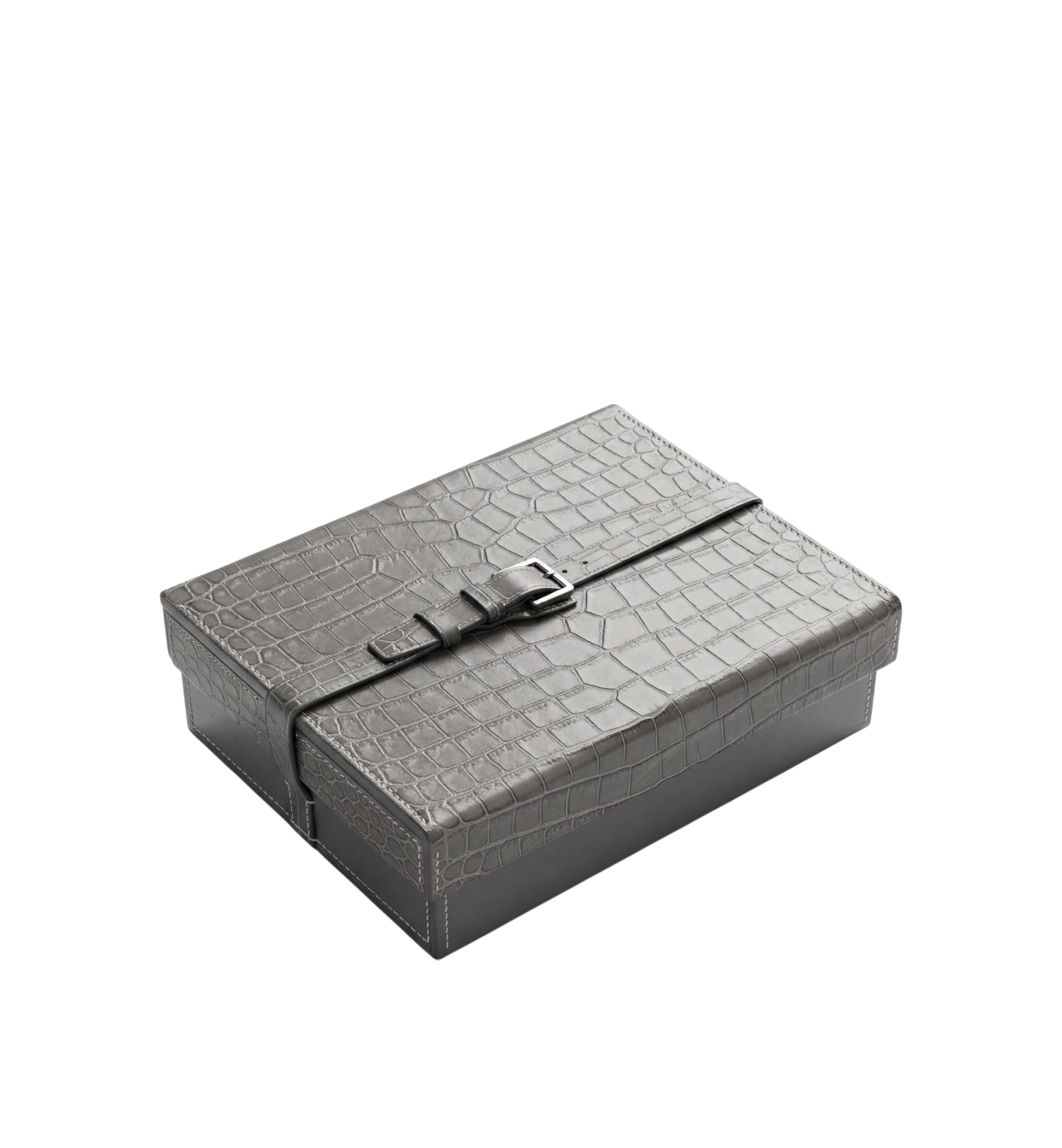 Goyard 8 Watch Case Crocodile Leather Grey Limited Edition