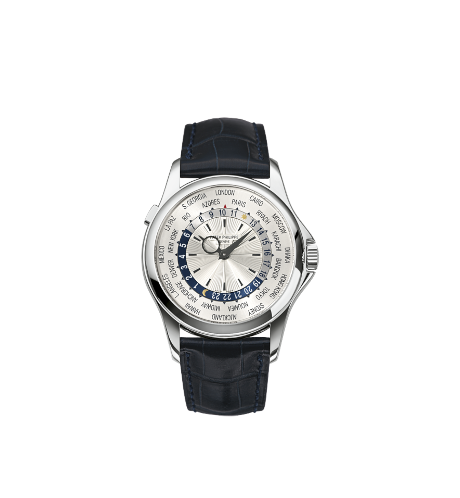 Patek Philippe Complications World Time White Gold Silver Dial Ref. 5130G-001