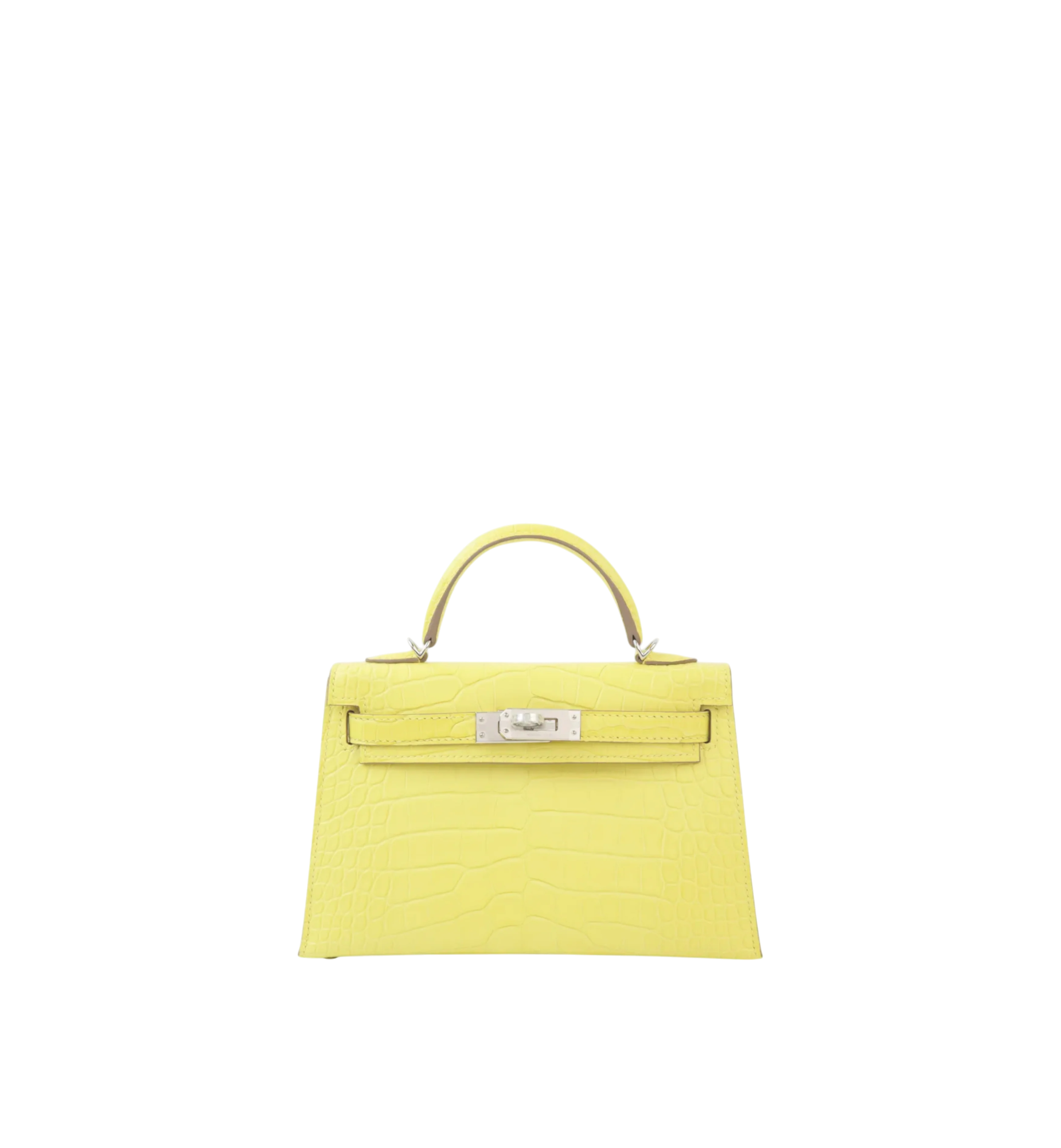 Hermès Mini Kelly II Lime (9R) Matte Alligator PHW