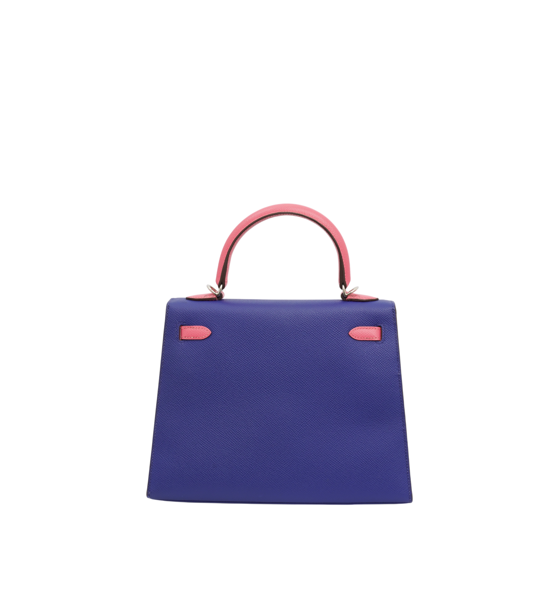 Hermès kelly 25 Bleu Électrique (7T) & Rose Azalée (8W) Epsom Leather PHW