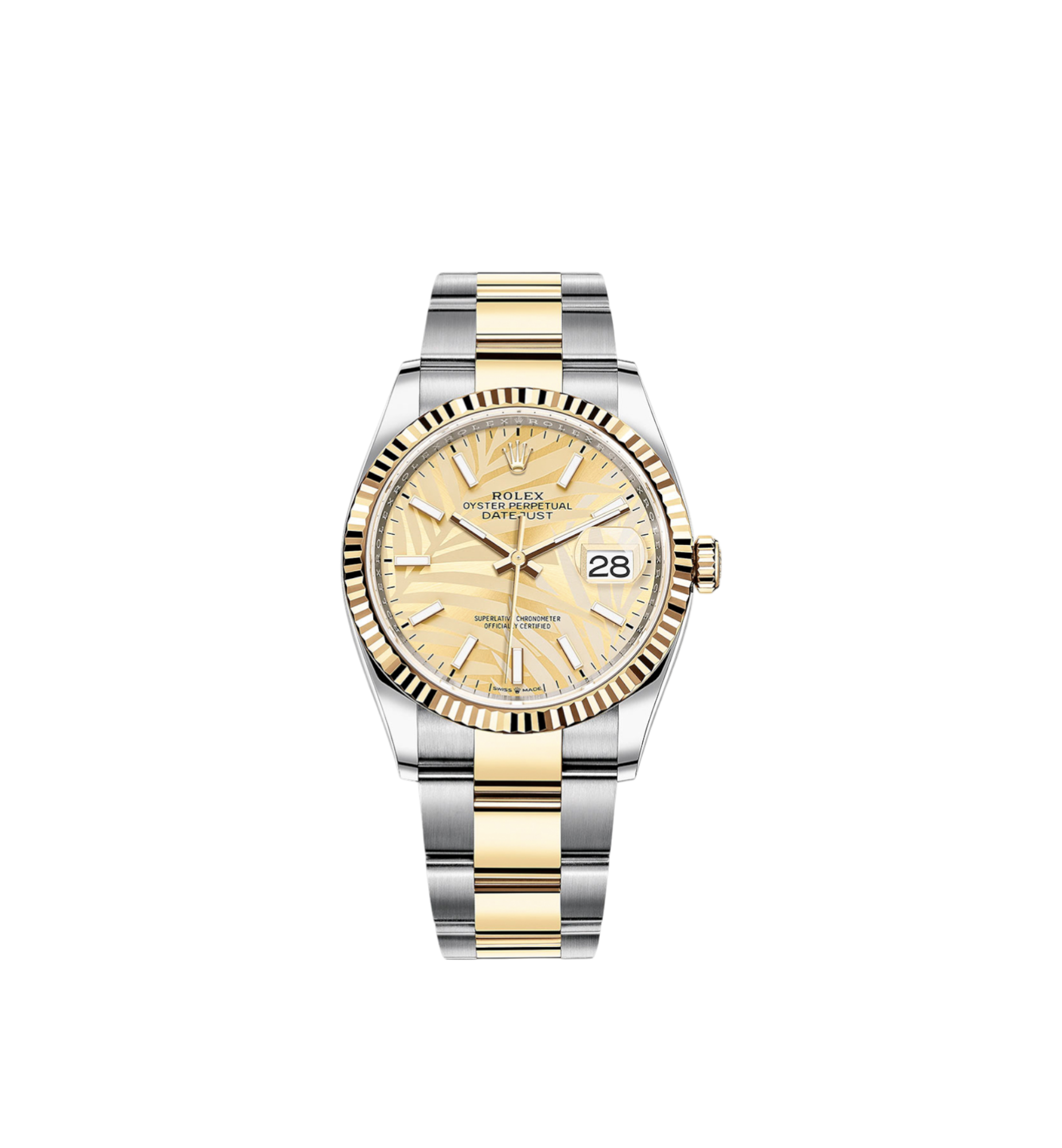 Rolex Datejust 36 Ref. 126233 - Steel & Yellow Gold Palm Dial