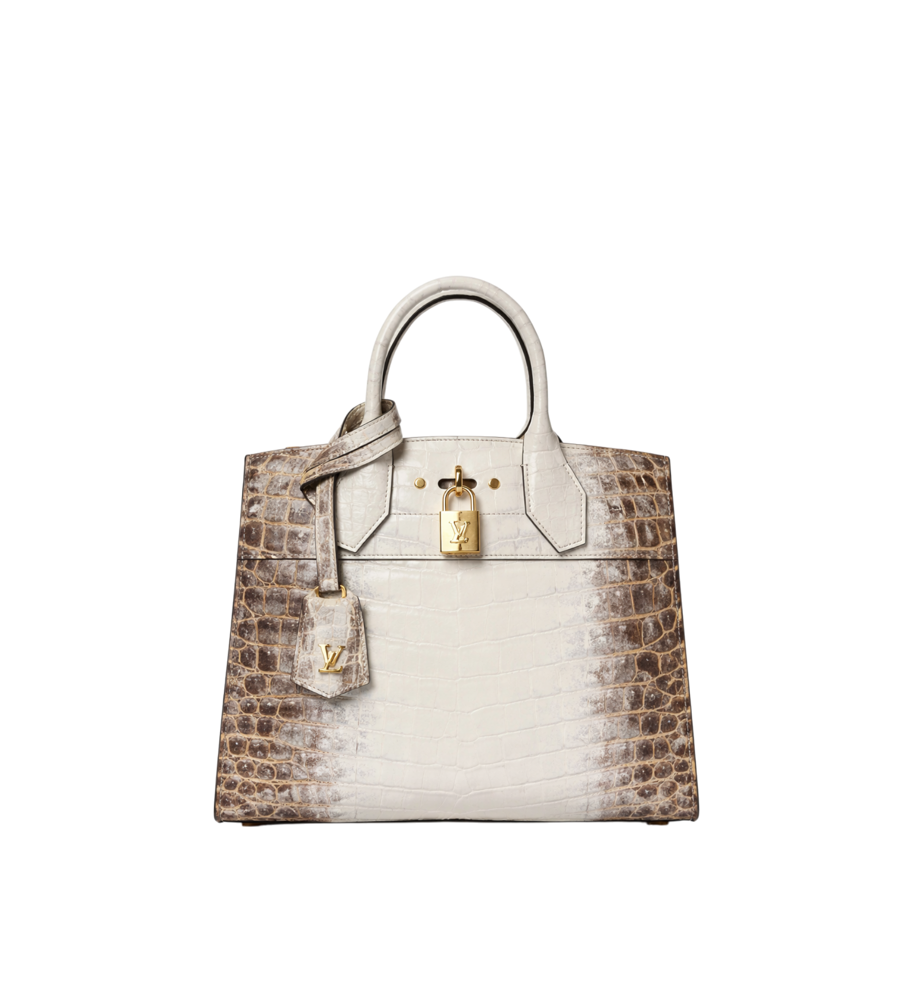 Louis Vuitton City Steamer PM Exotic Croc Leather Sahara Natural Gold GHW